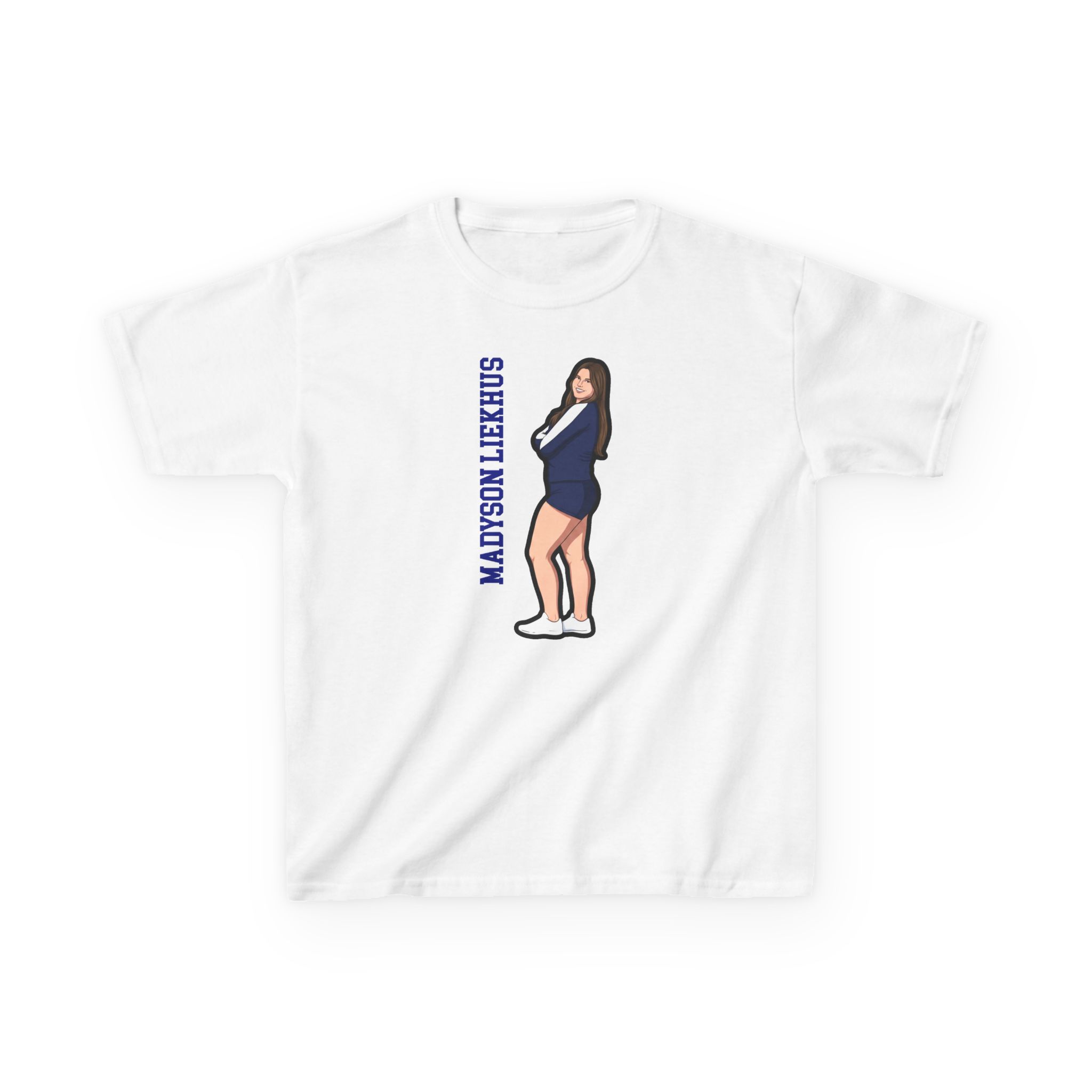 Youth Tee — character_name_vertical in White
