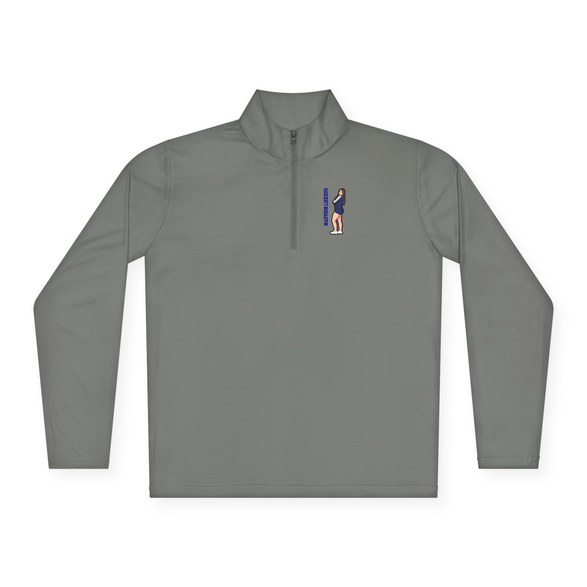 Q-Zip Pullover — character_name_vertical in Grey