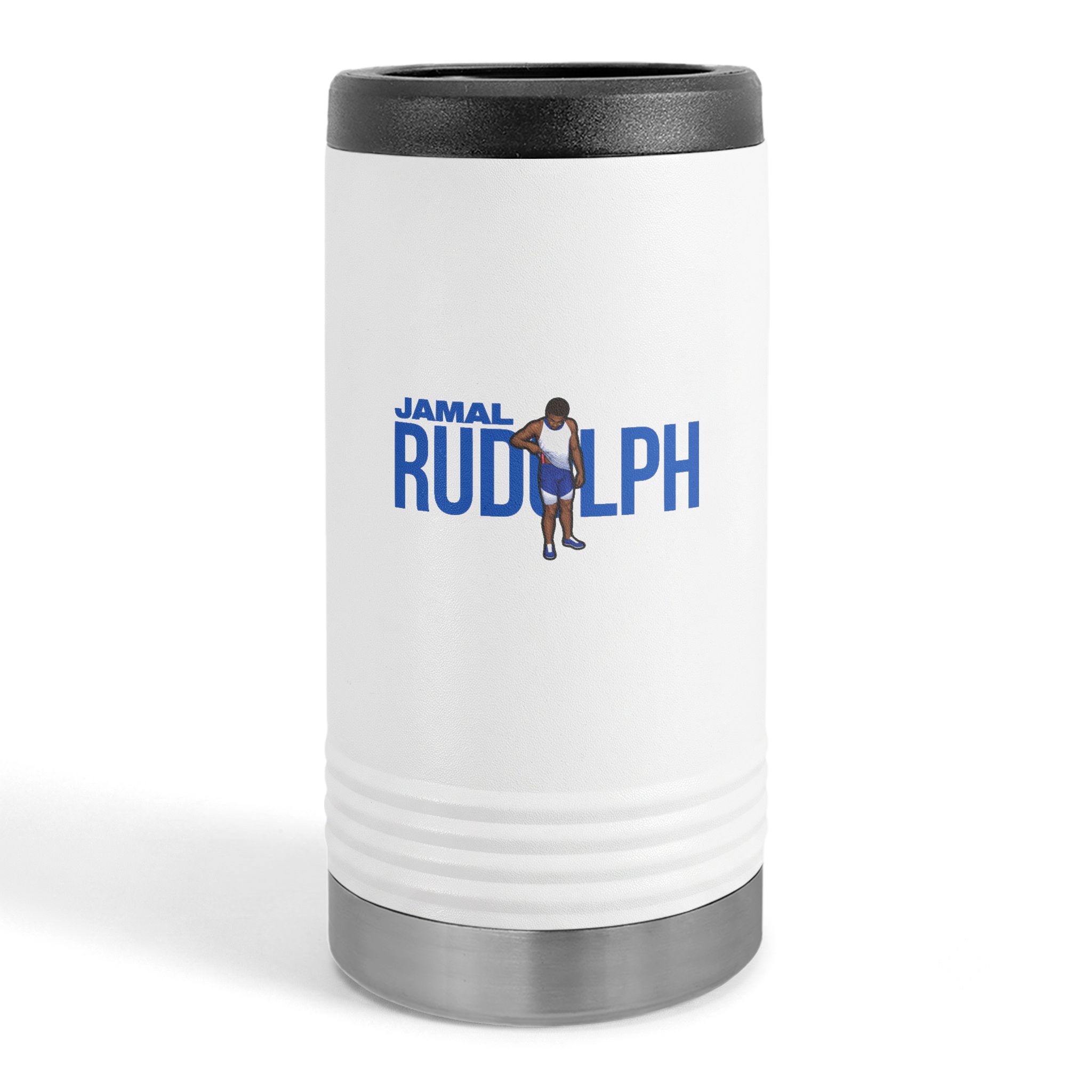 Slim Stainless Can Cooler — character_player_name in White