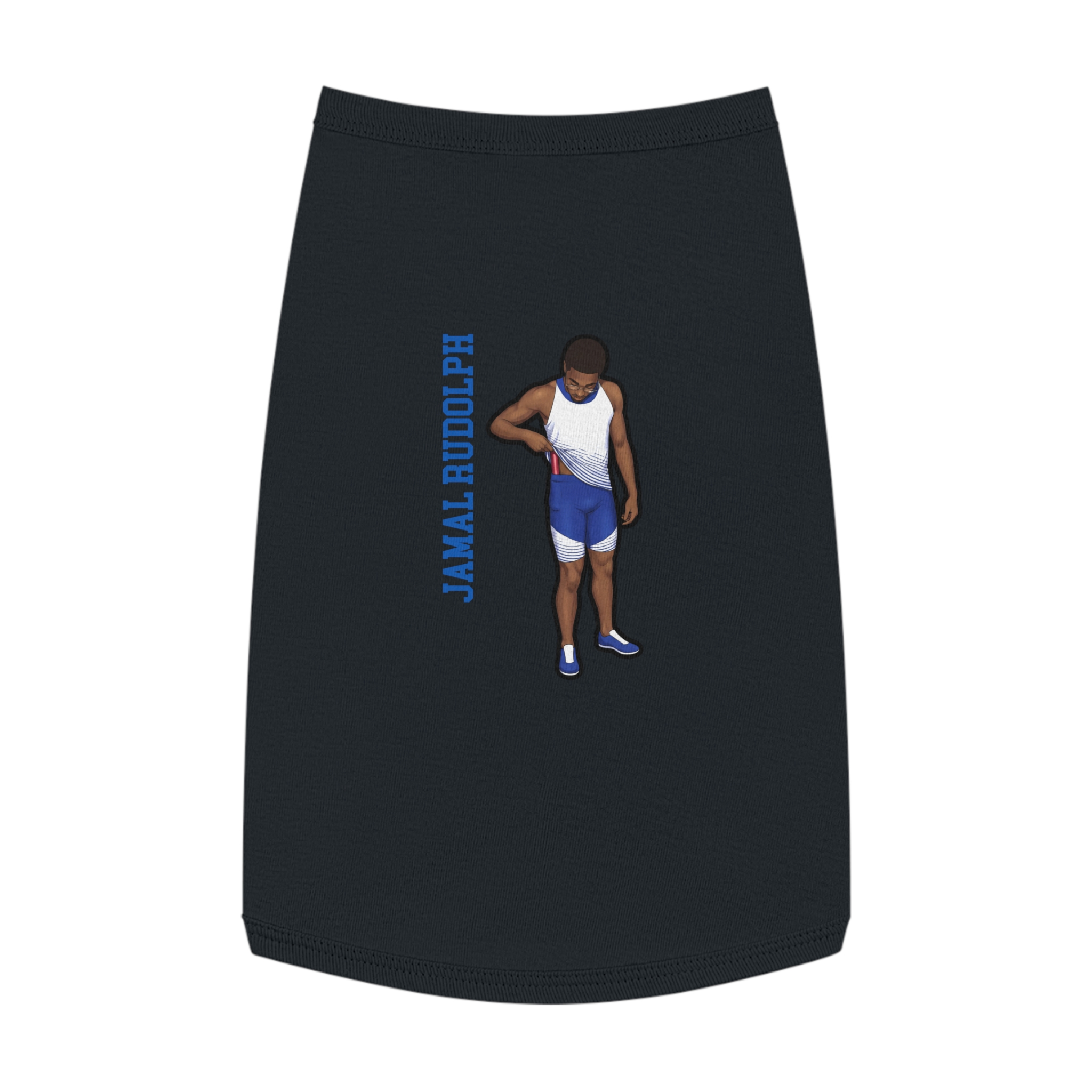 Pet Tank Top — character_name_vertical in Black