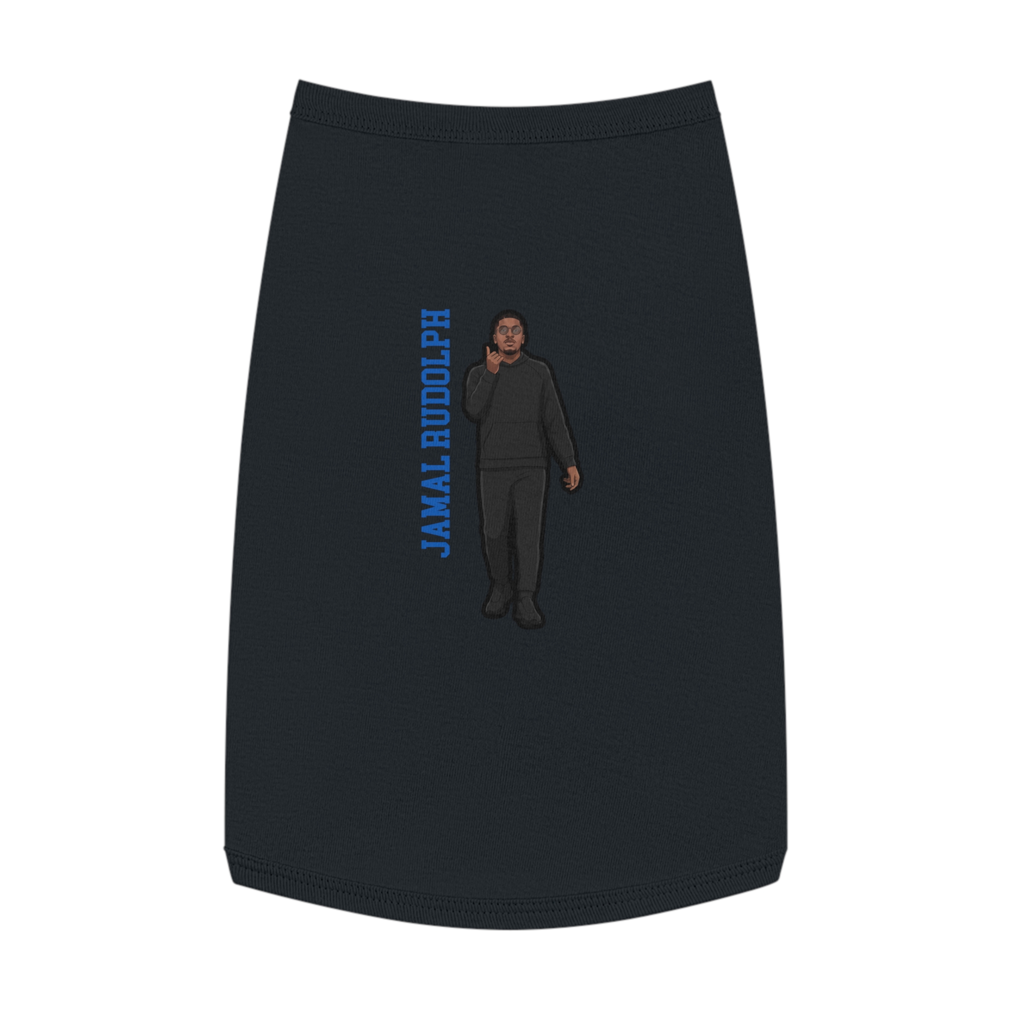 Pet Tank Top — character_name_vertical in Black