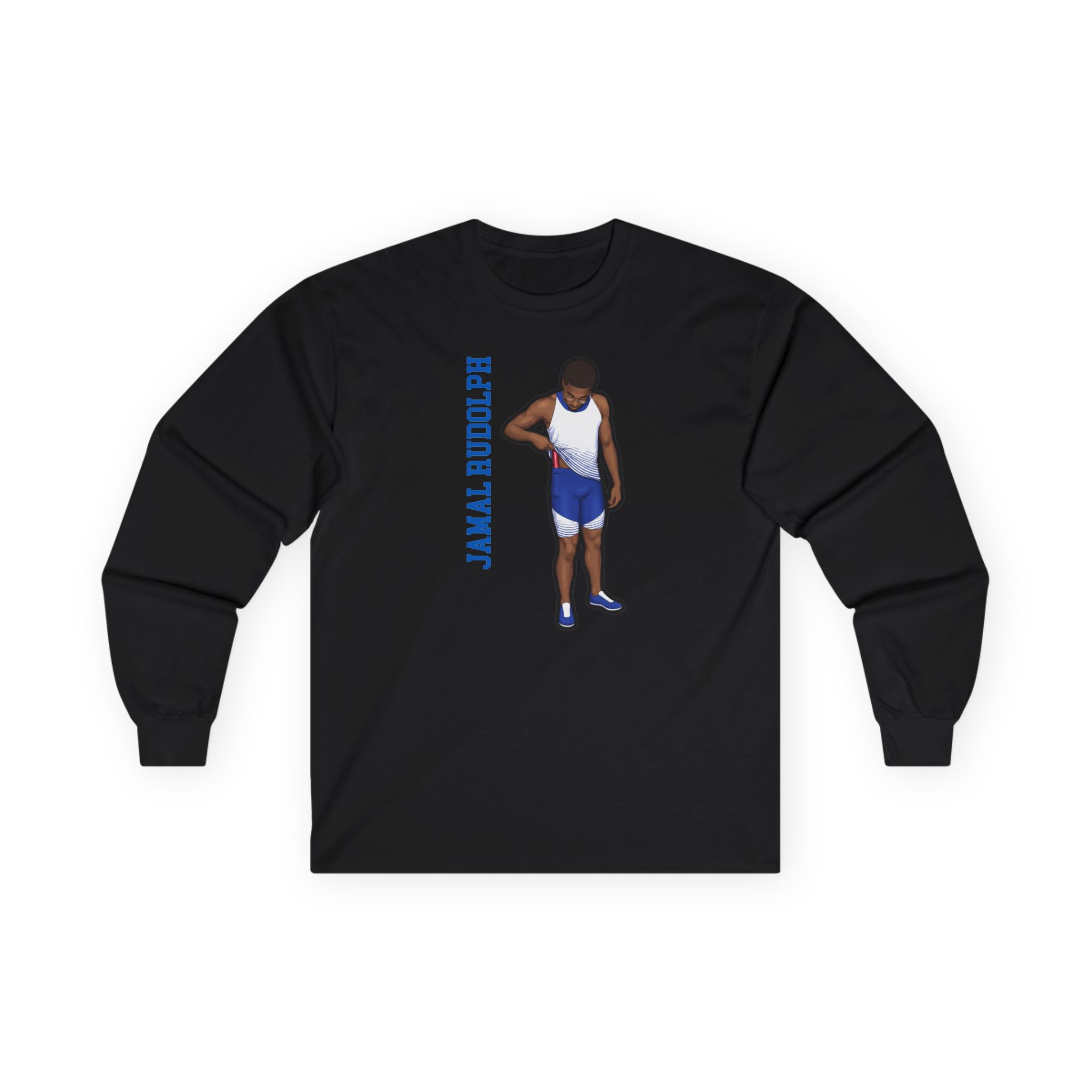 Long Sleeve Tee — character_name_vertical in Black