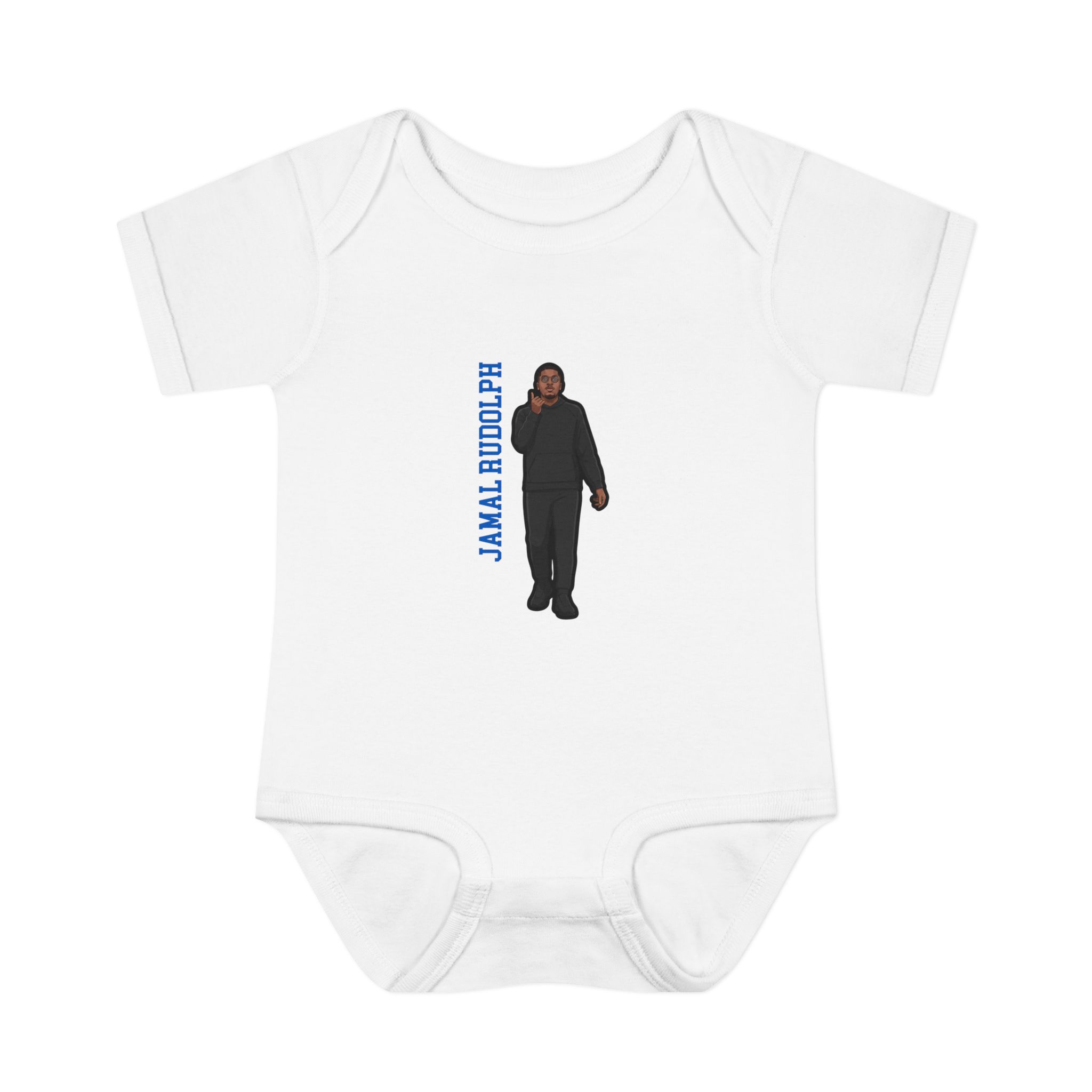 Baby Onesie — character_name_vertical in White