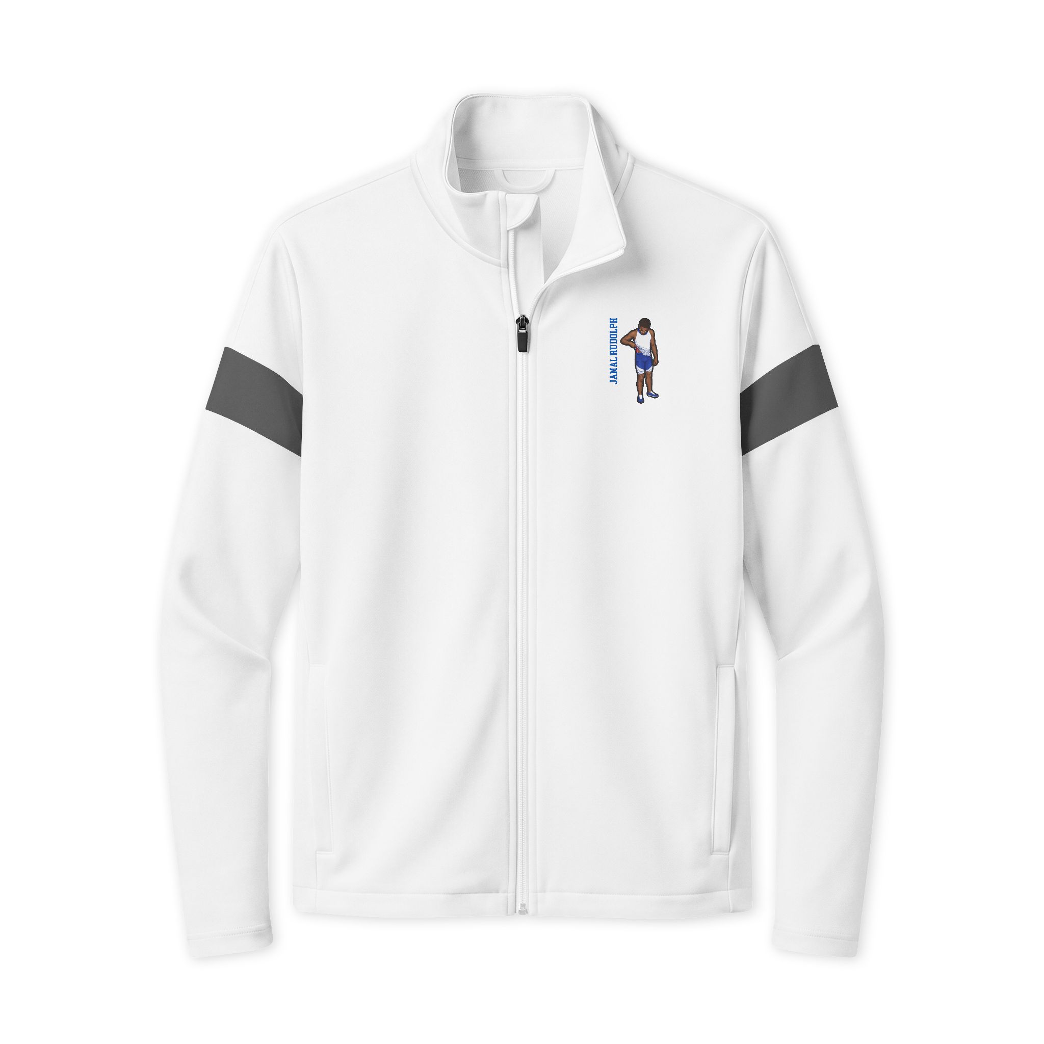 Travel Full-Zip Jacket — character_name_vertical in White/ Iron Grey