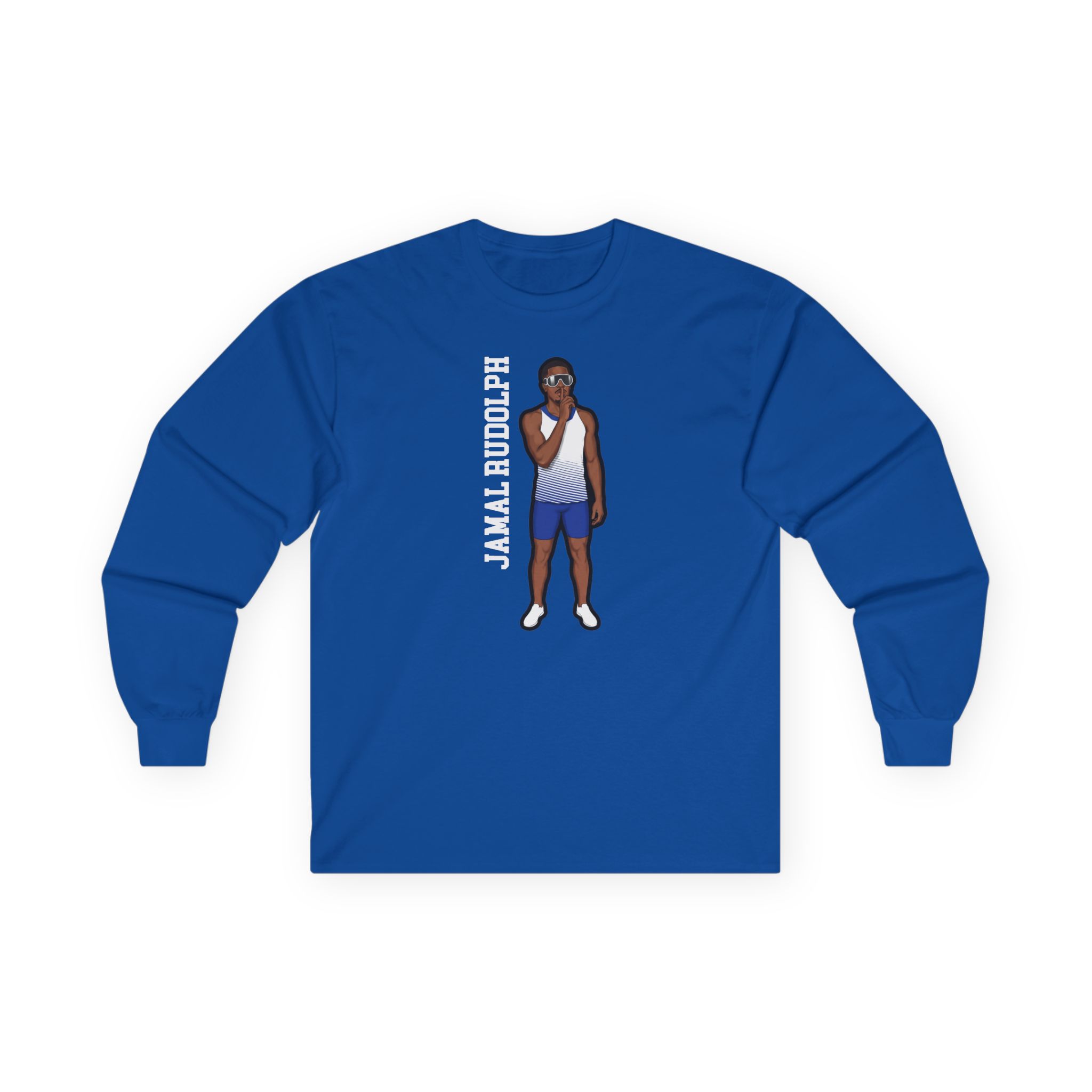 Long Sleeve Tee — character_name_vertical in Royal
