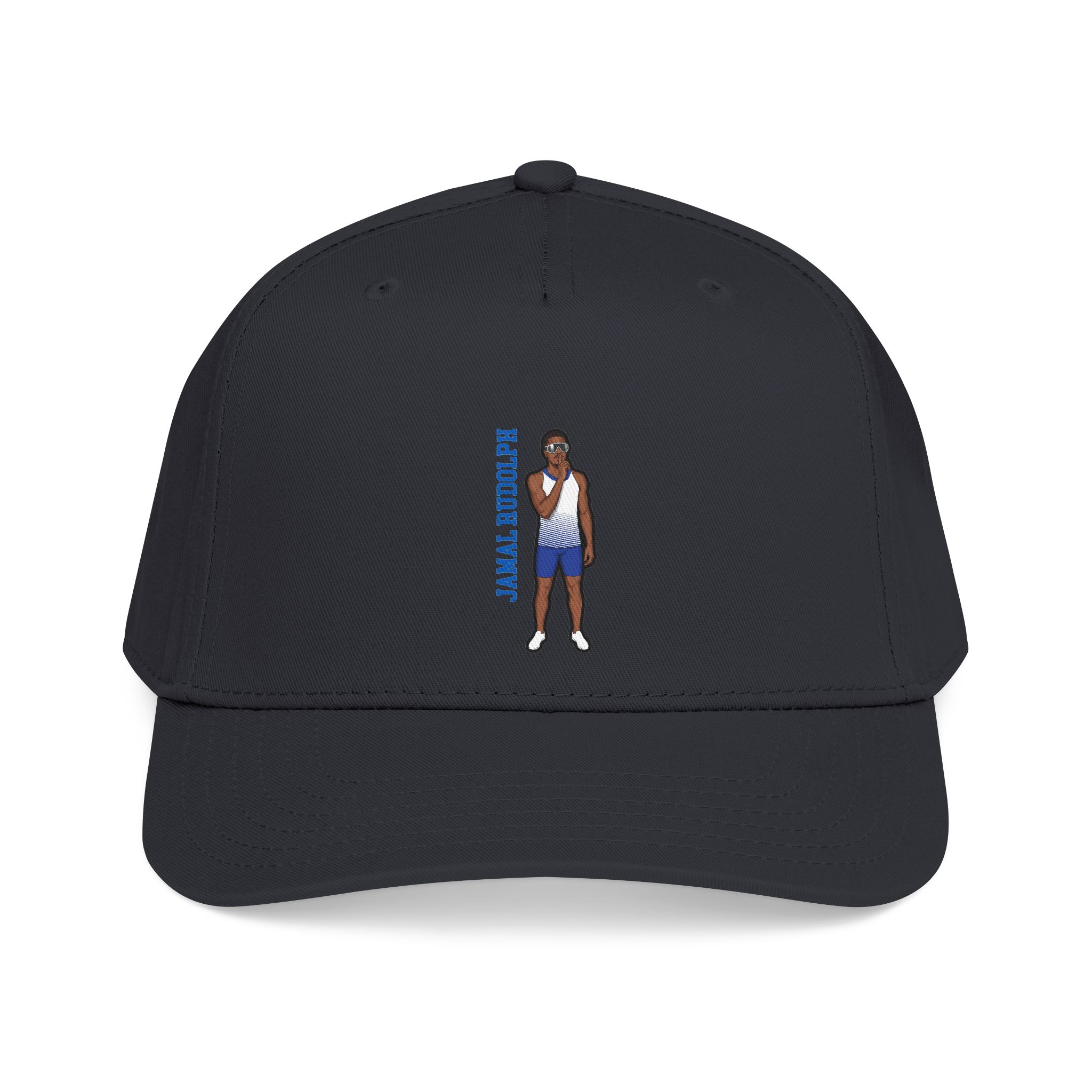 Baseball Cap — character_name_vertical in Black