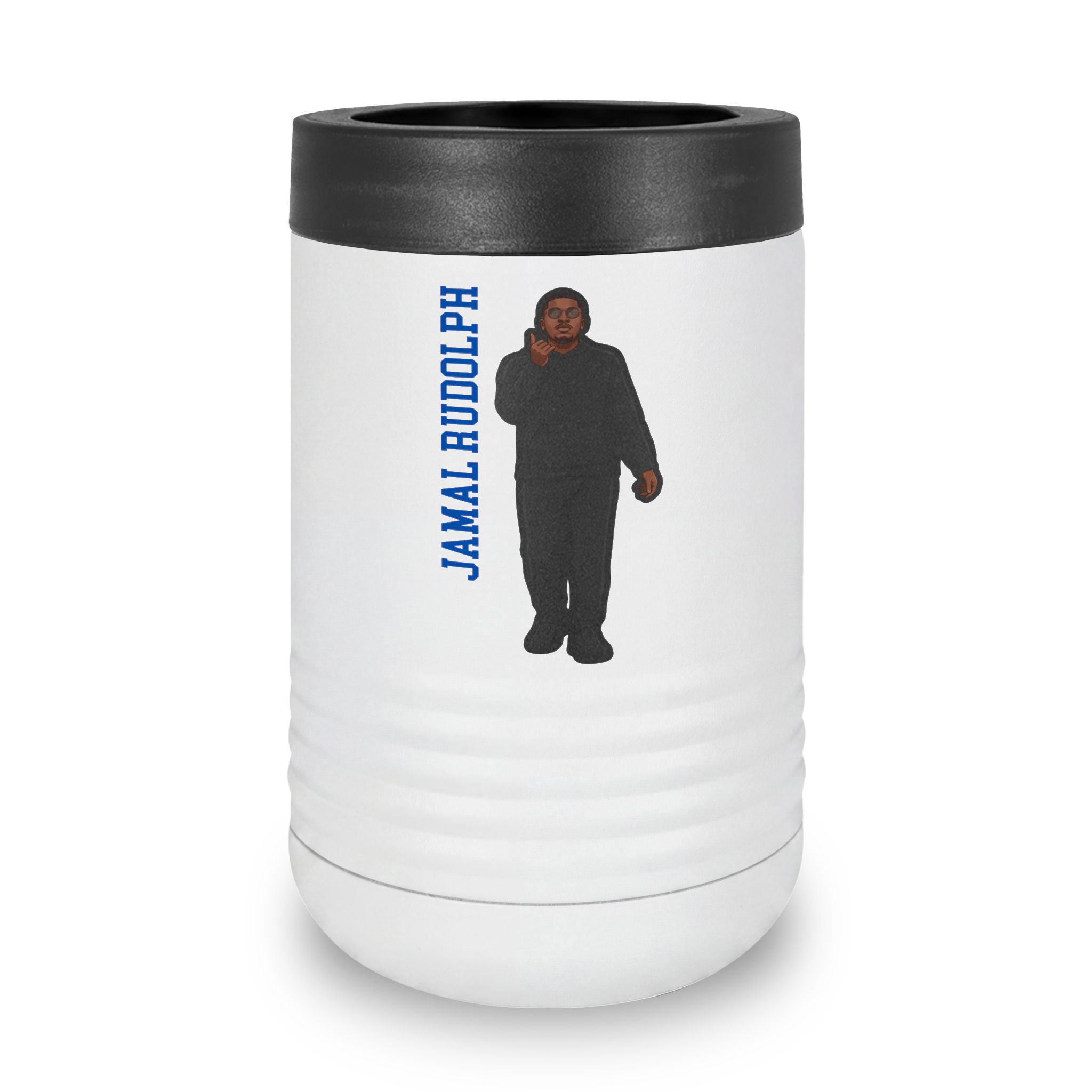 Stainless Can Cooler — character_name_vertical in White