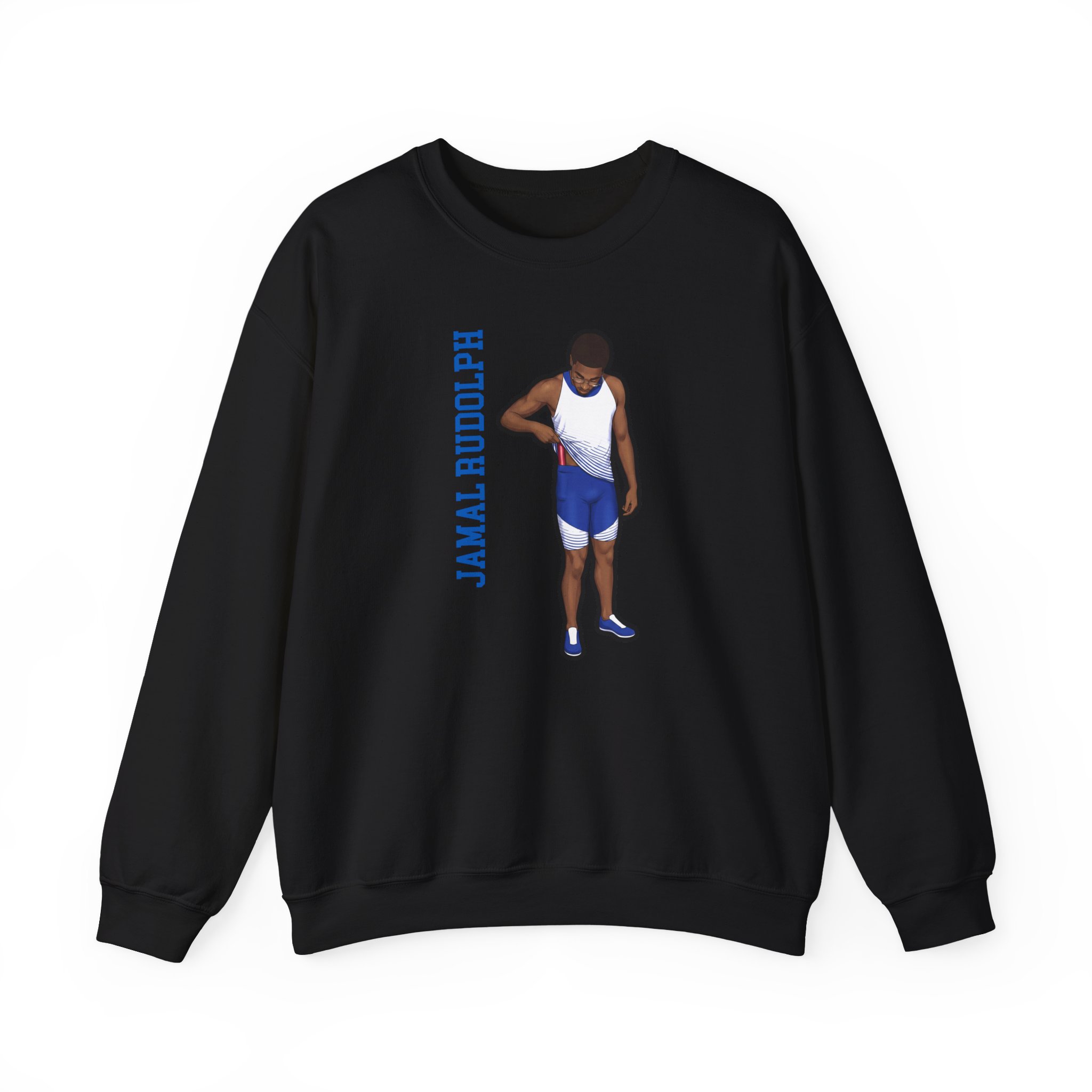 Crewneck Sweatshirt — character_name_vertical in Black