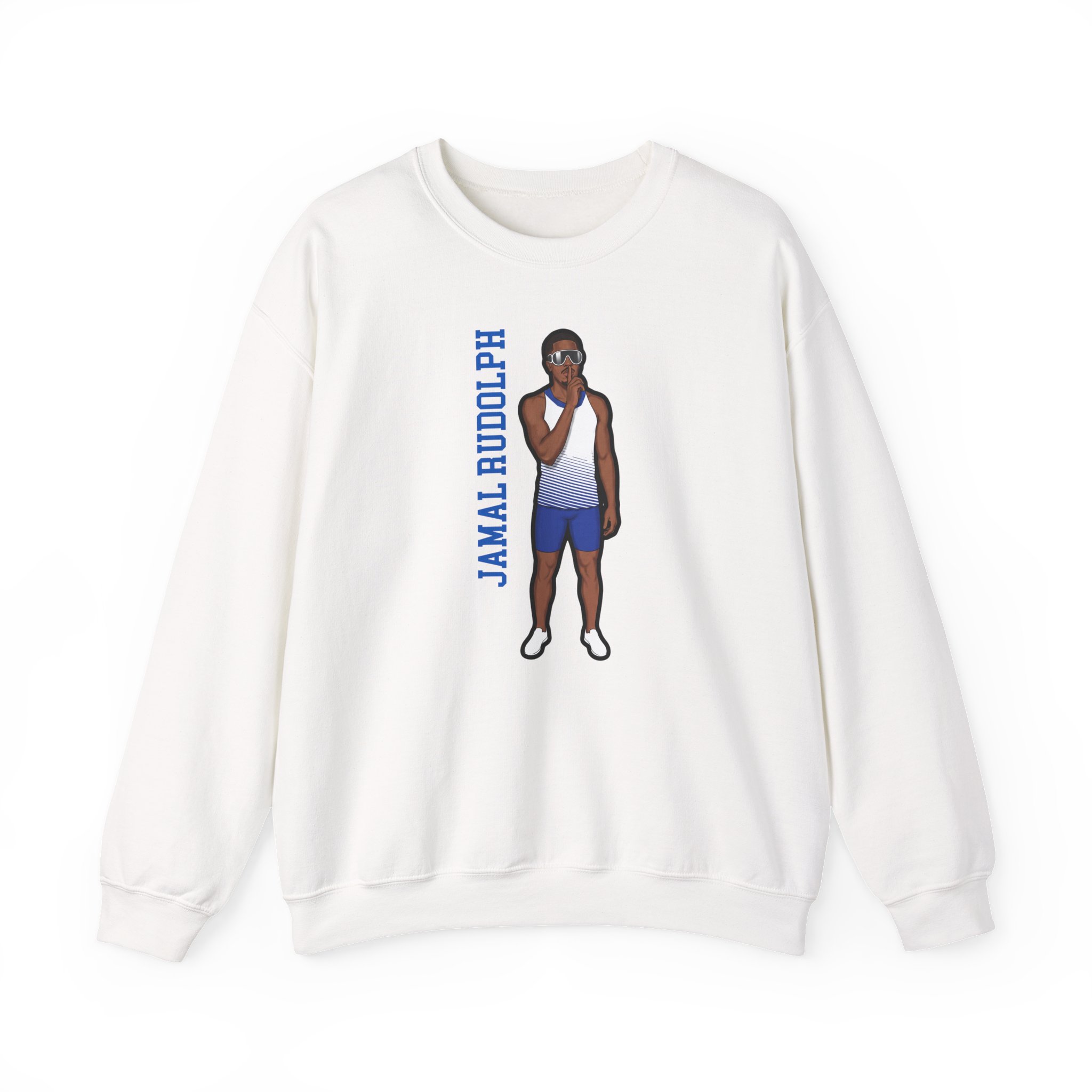 Crewneck Sweatshirt — character_name_vertical in White