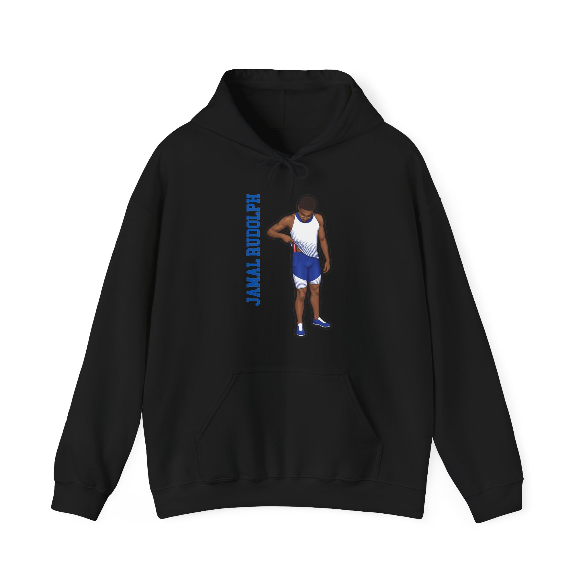 Hoodie — character_name_vertical in Black