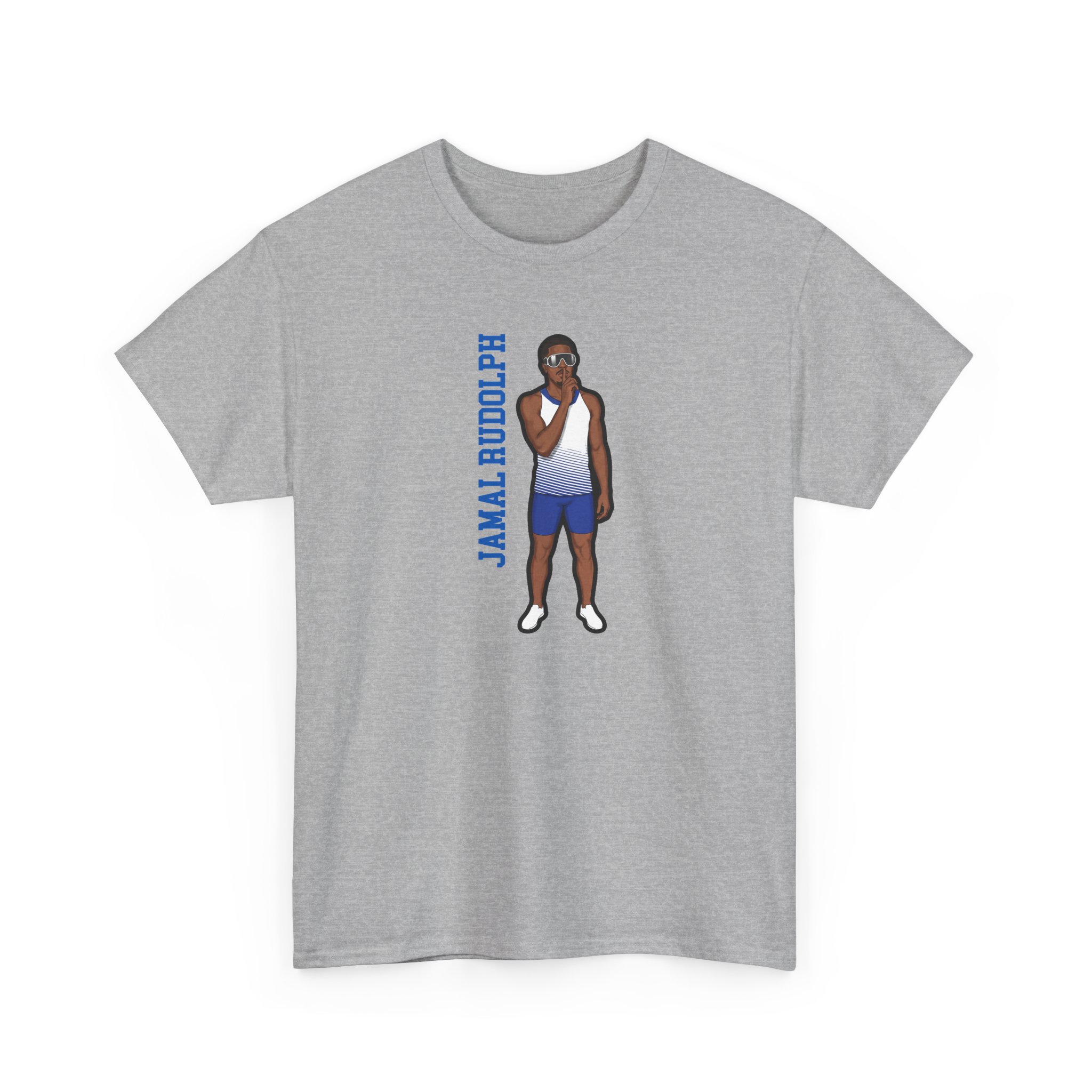 Tee — character_name_vertical in Grey