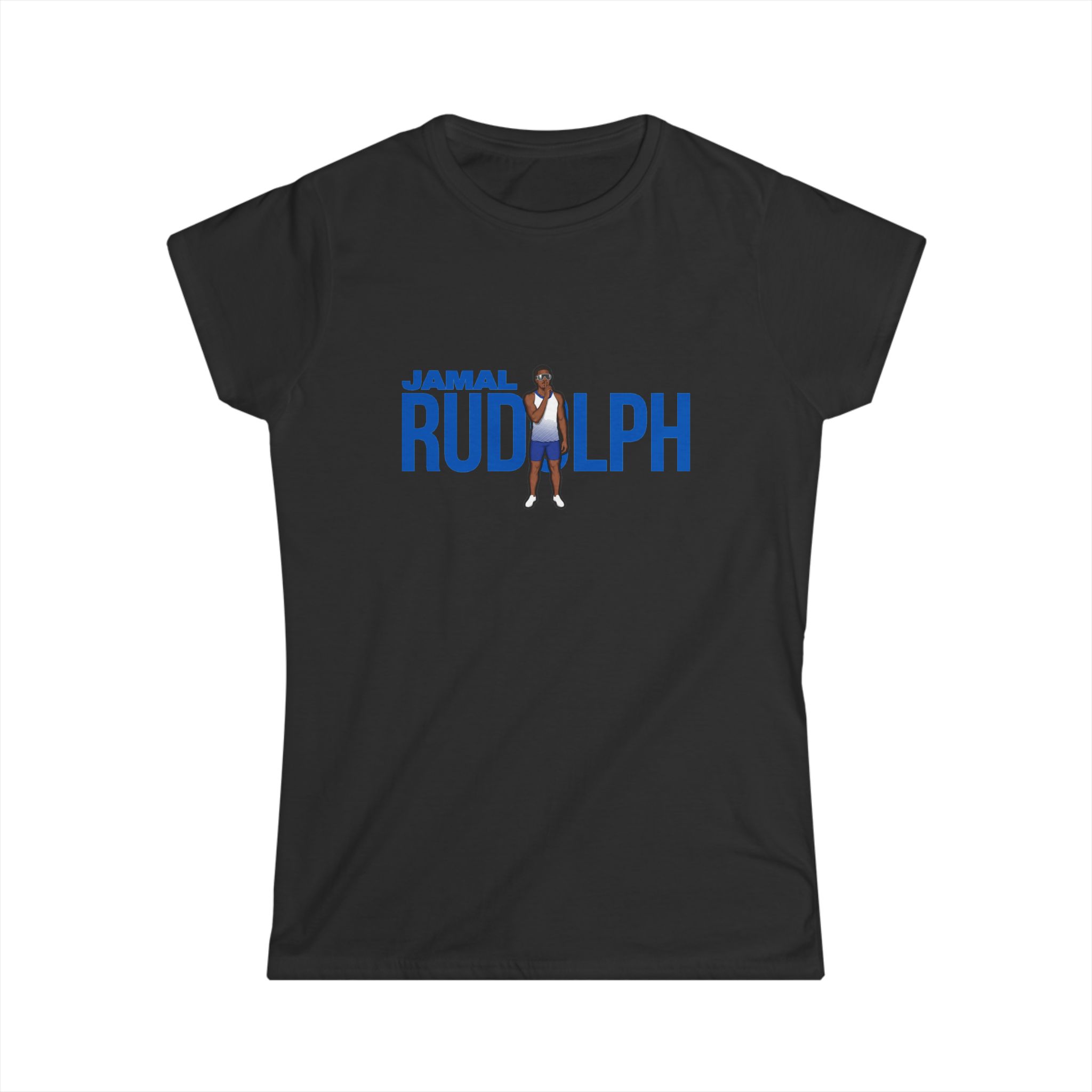 Women's Softstyle Tee — character_player_name in Black