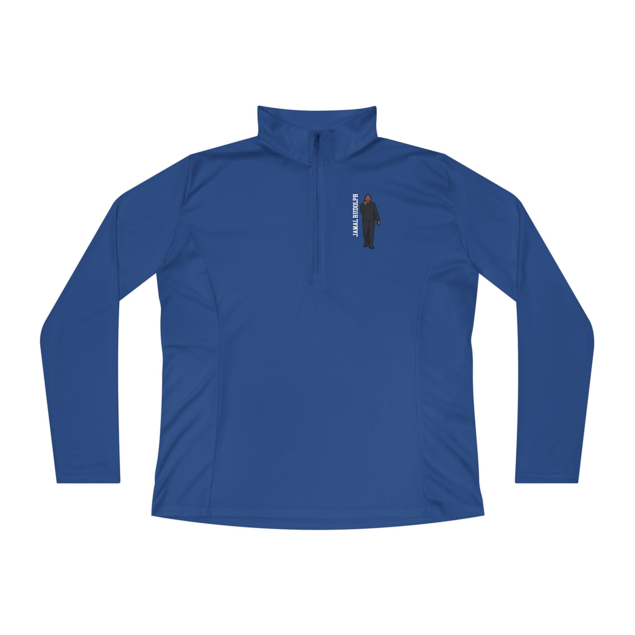 Women's Q-Zip Pullover — character_name_vertical in Royal