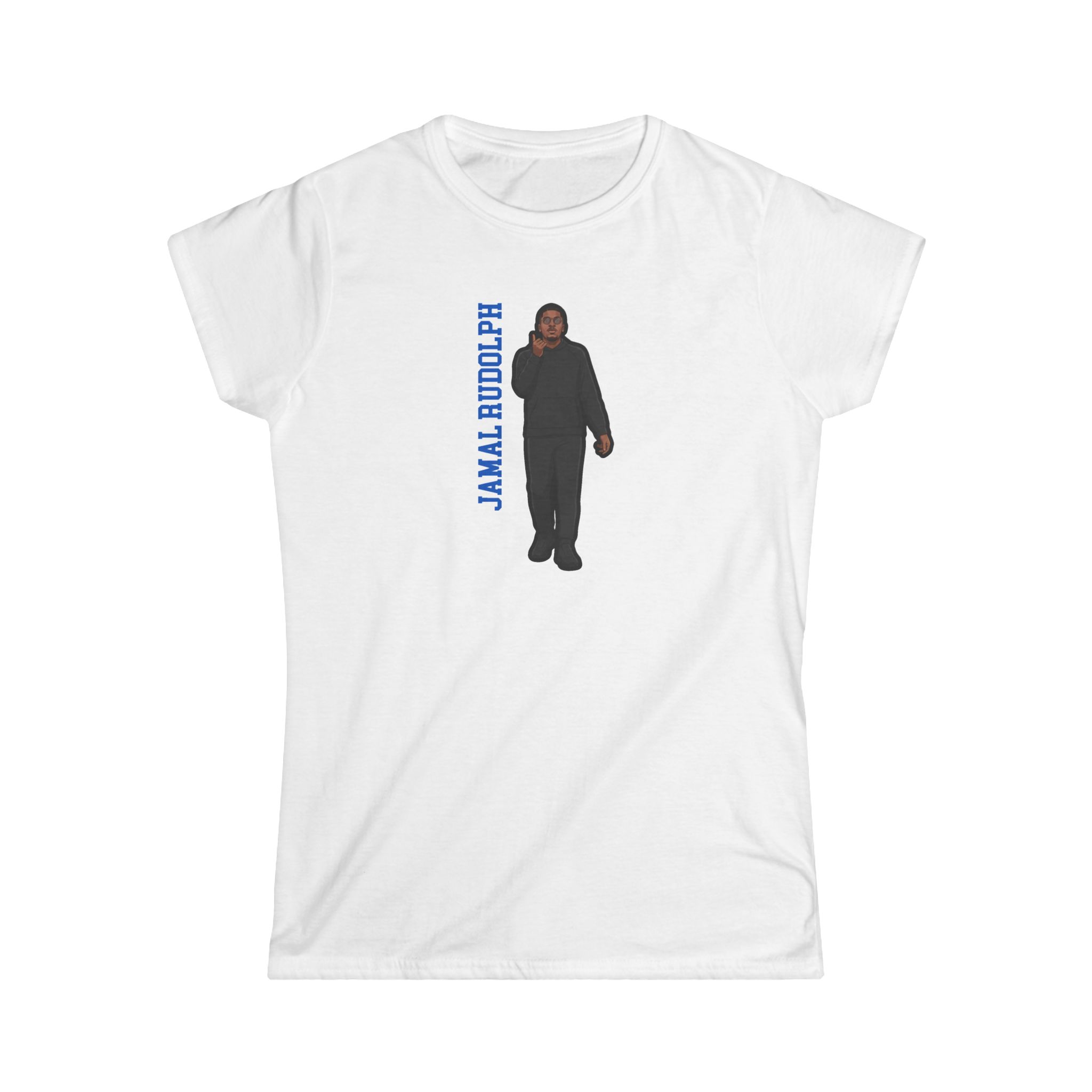 Women's Softstyle Tee — character_name_vertical in White