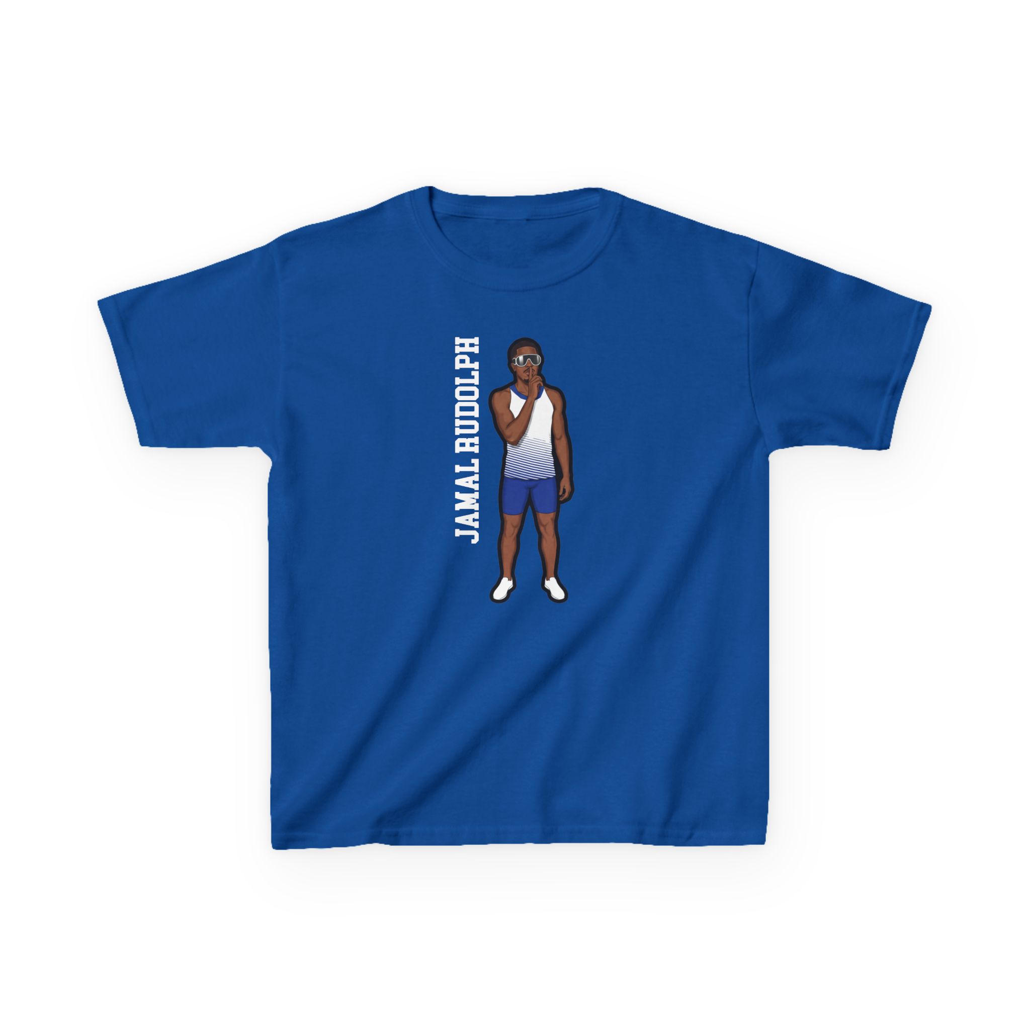 Youth Tee — character_name_vertical in Royal
