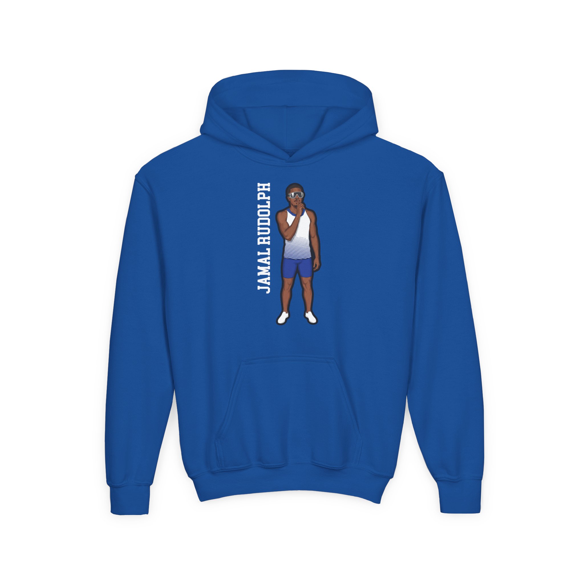 Youth Hoodie — character_name_vertical in Royal