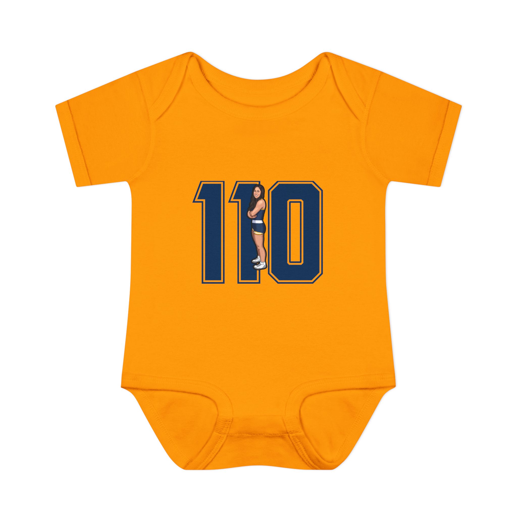 Baby Onesie — character_number in Gold