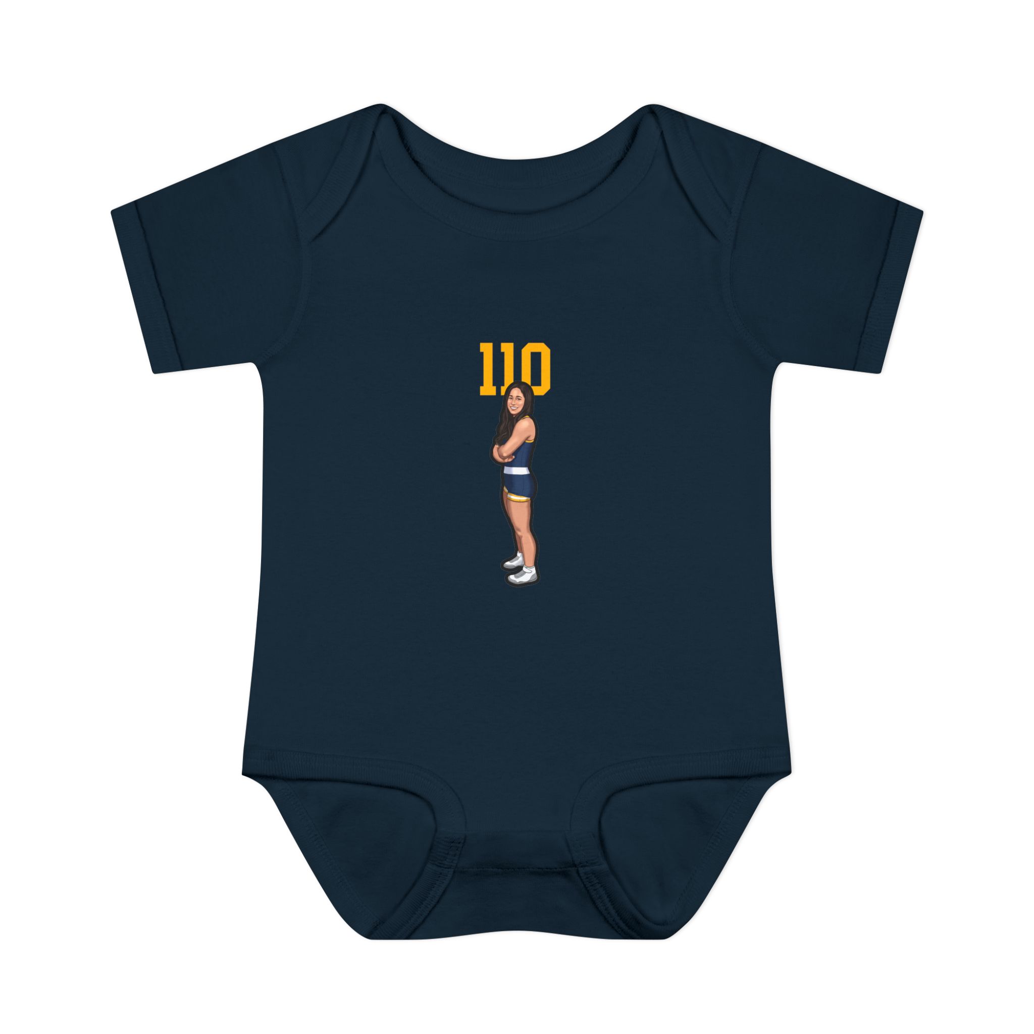 Baby Onesie — character_number_top in Navy