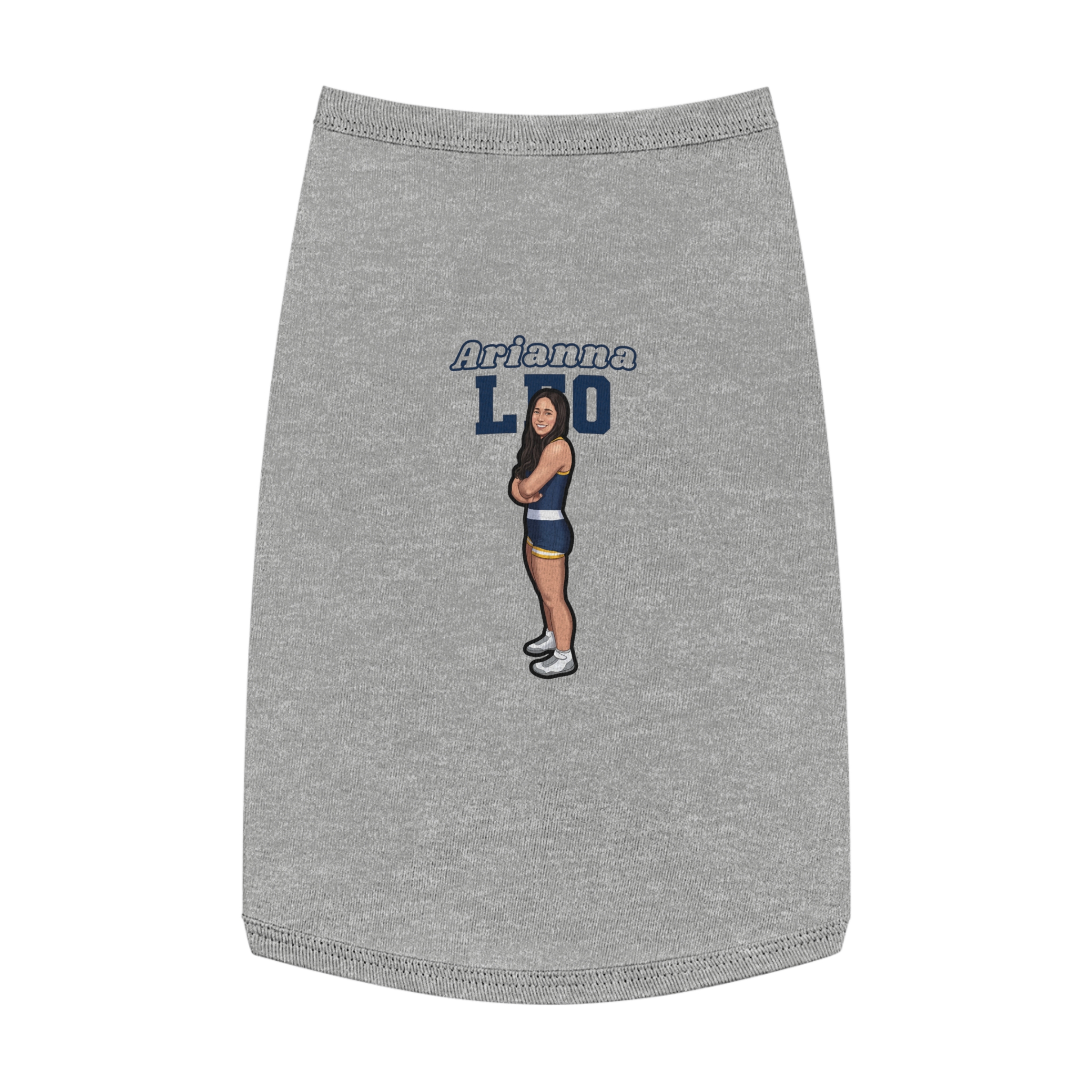 Pet Tank Top — character_name_arch in White