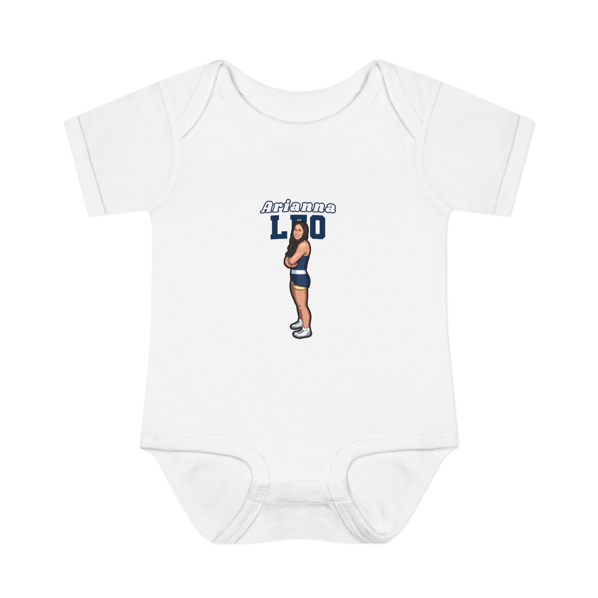 Baby Onesie — character_name_arch in White