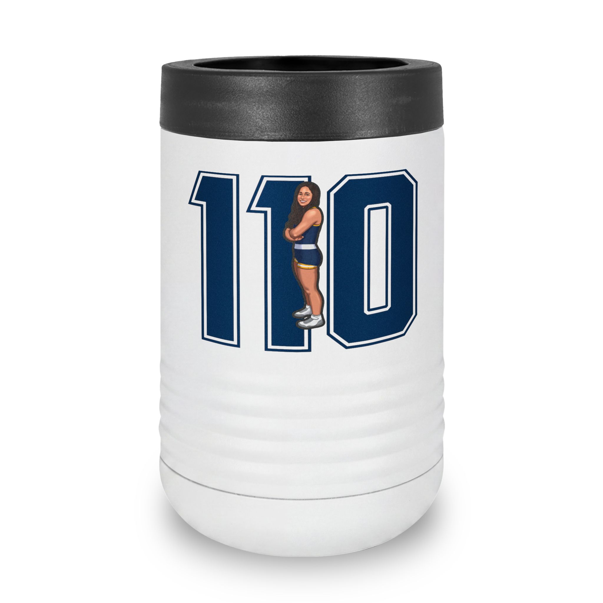 Stainless Can Cooler — character_number in White