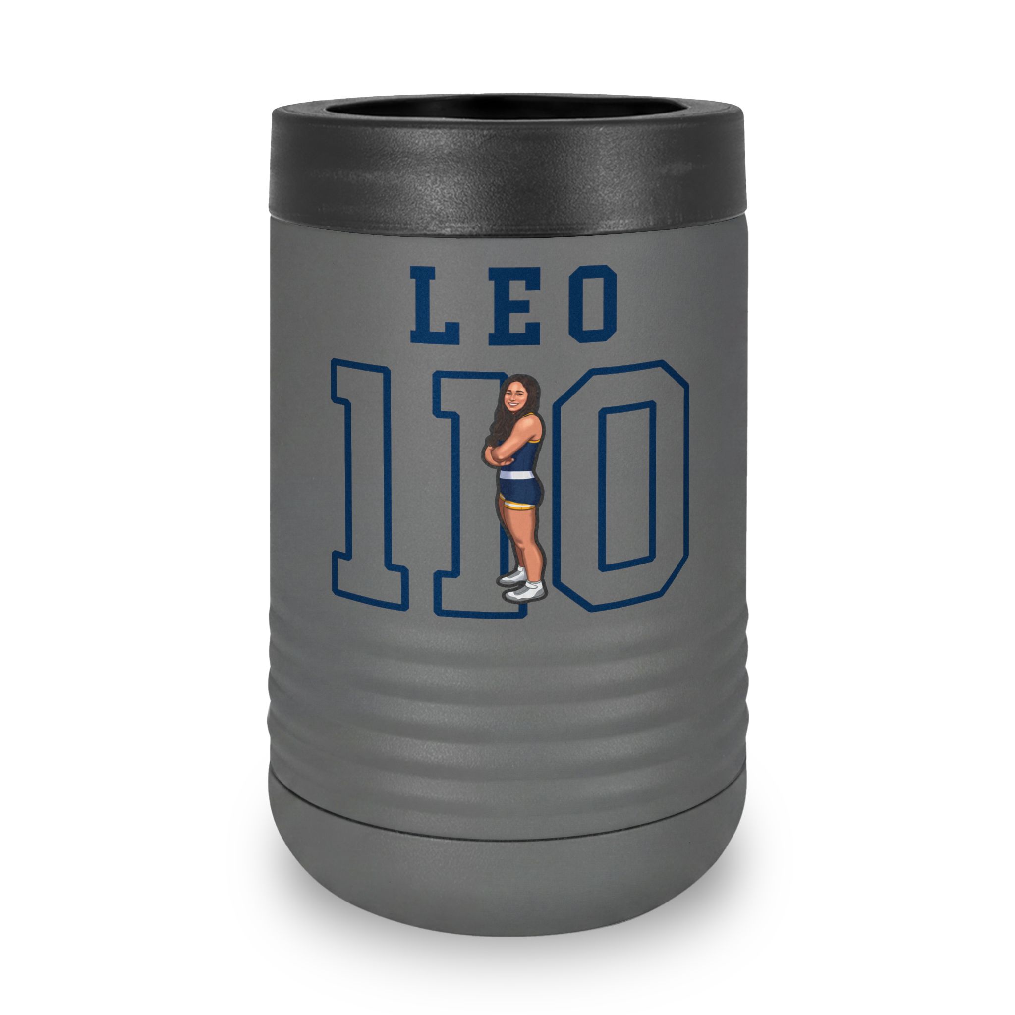 Stainless Can Cooler — character_shirsey in Grey