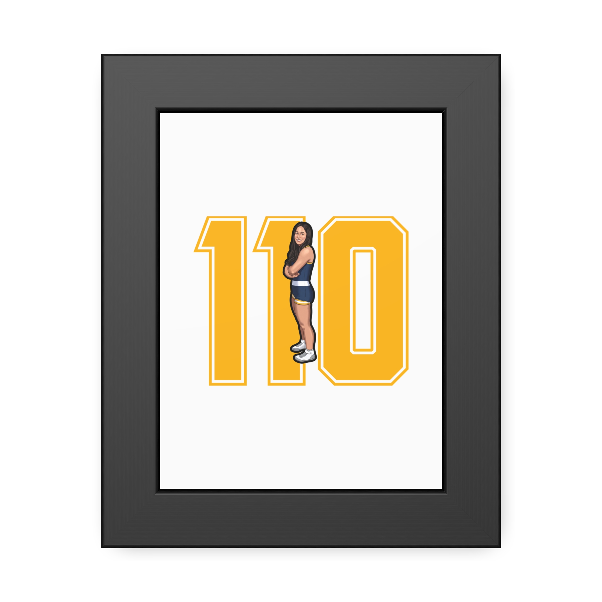 Framed Poster — character_number in Black