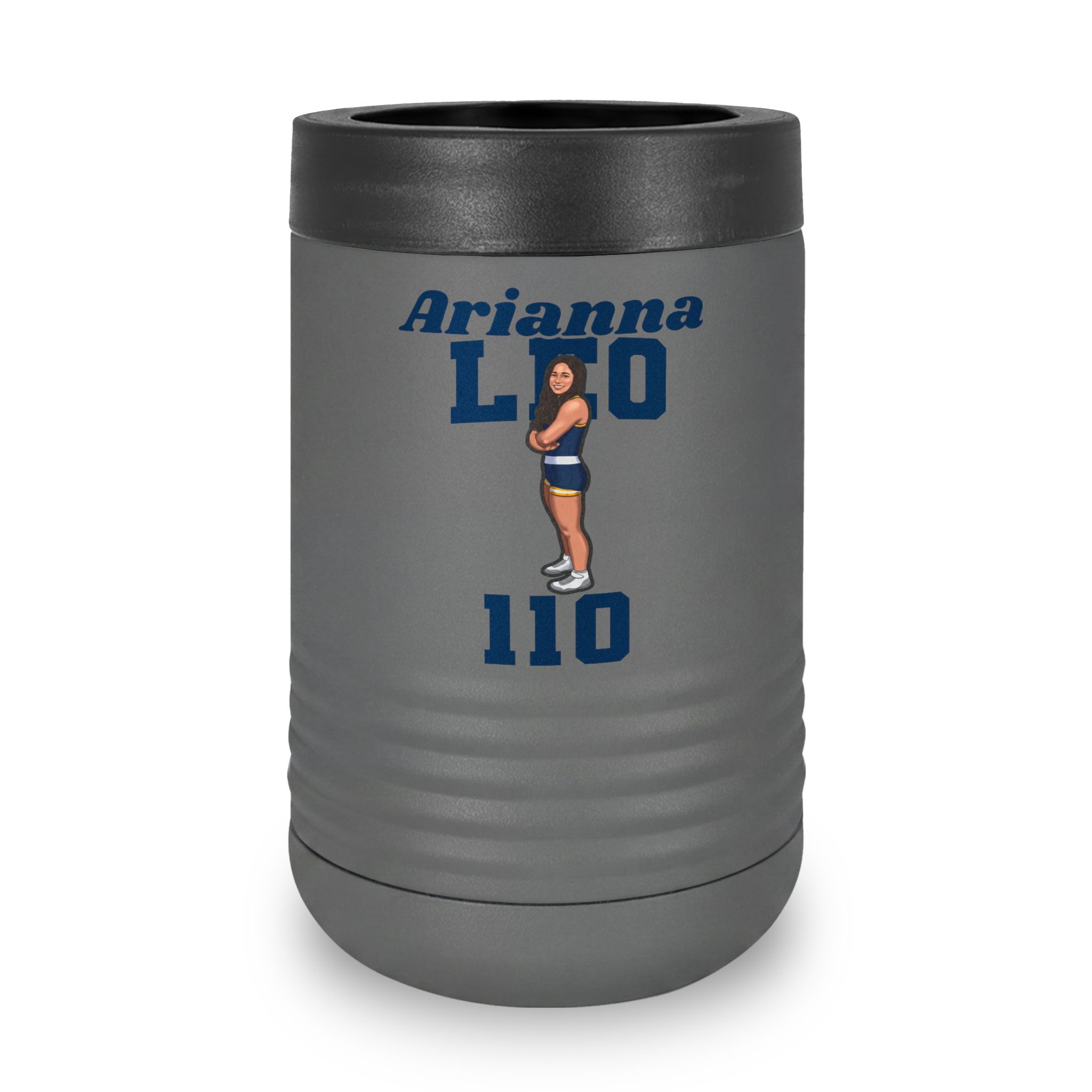 Stainless Can Cooler — character_signature_arch in Grey
