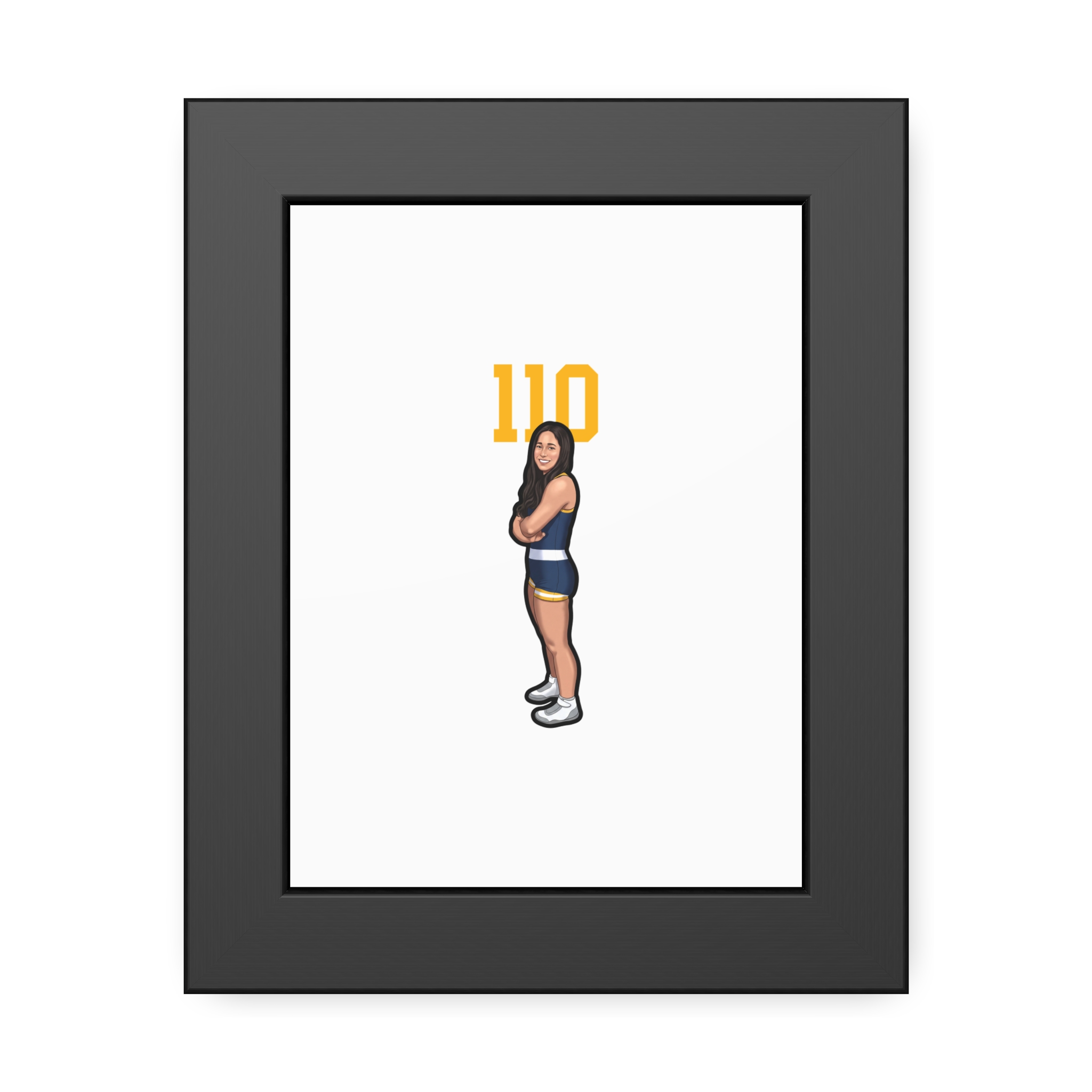 Framed Poster — character_number_top in Black