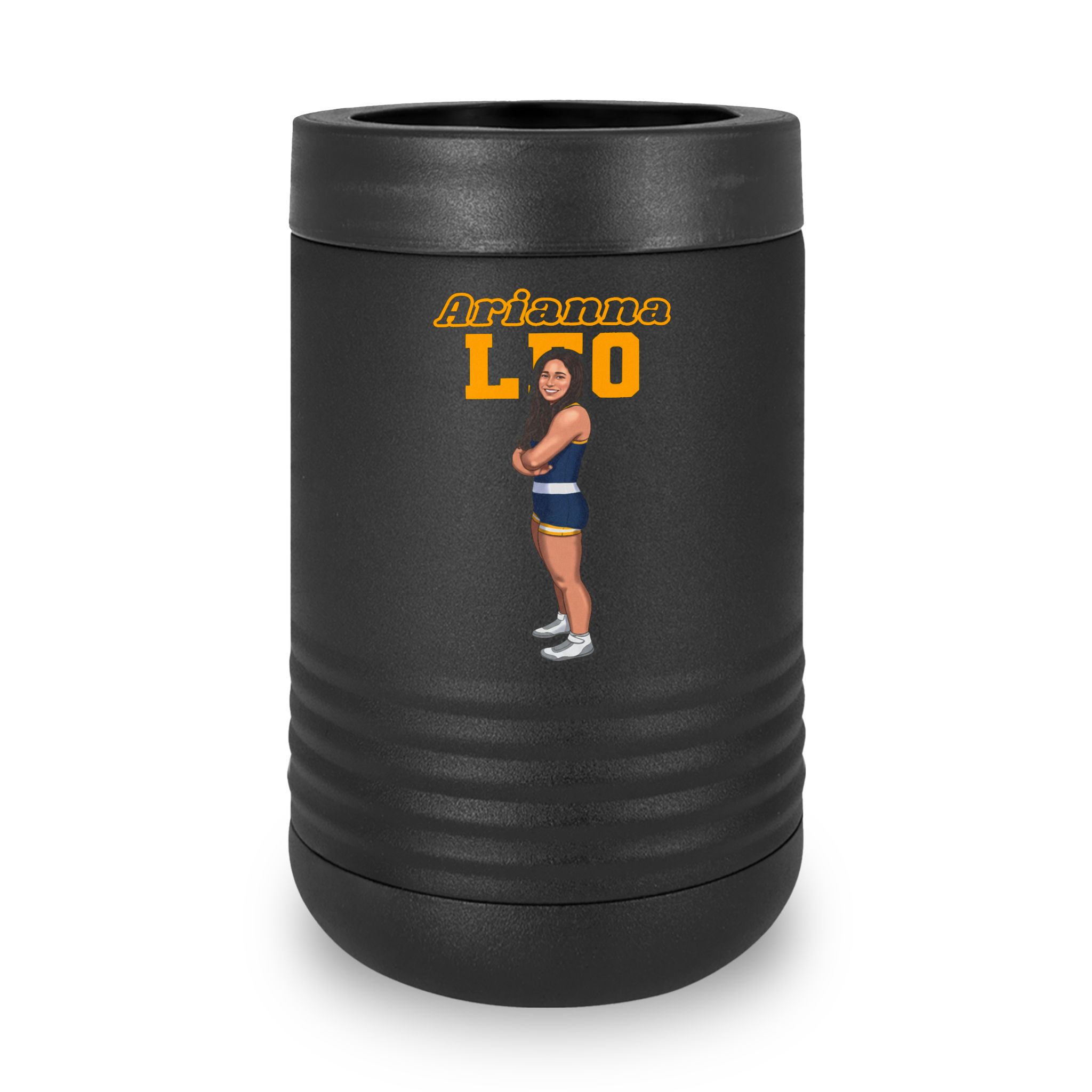 Stainless Can Cooler — character_name_arch in Black