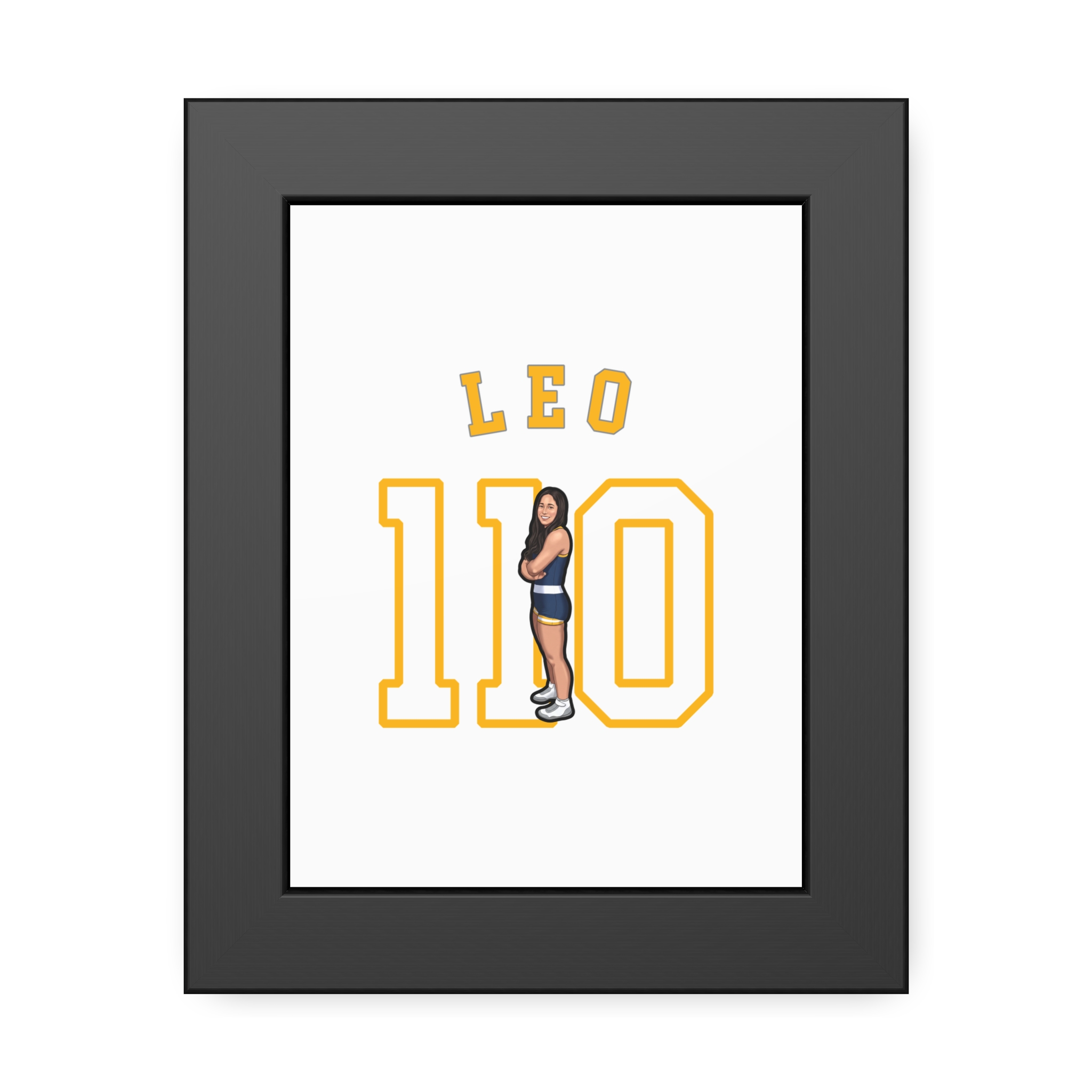 Framed Poster — character_shirsey_arch in Black