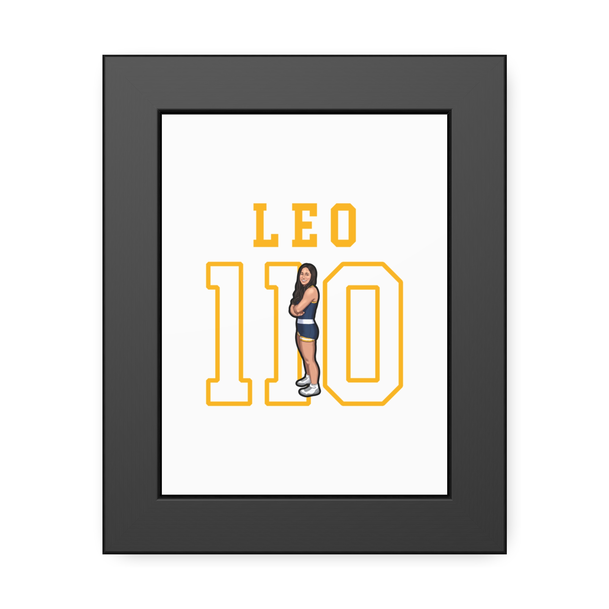 Framed Poster — character_shirsey in Black