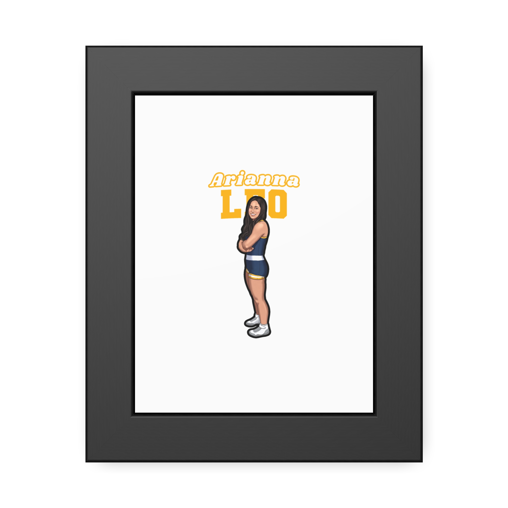 Framed Poster — character_name_arch in Black