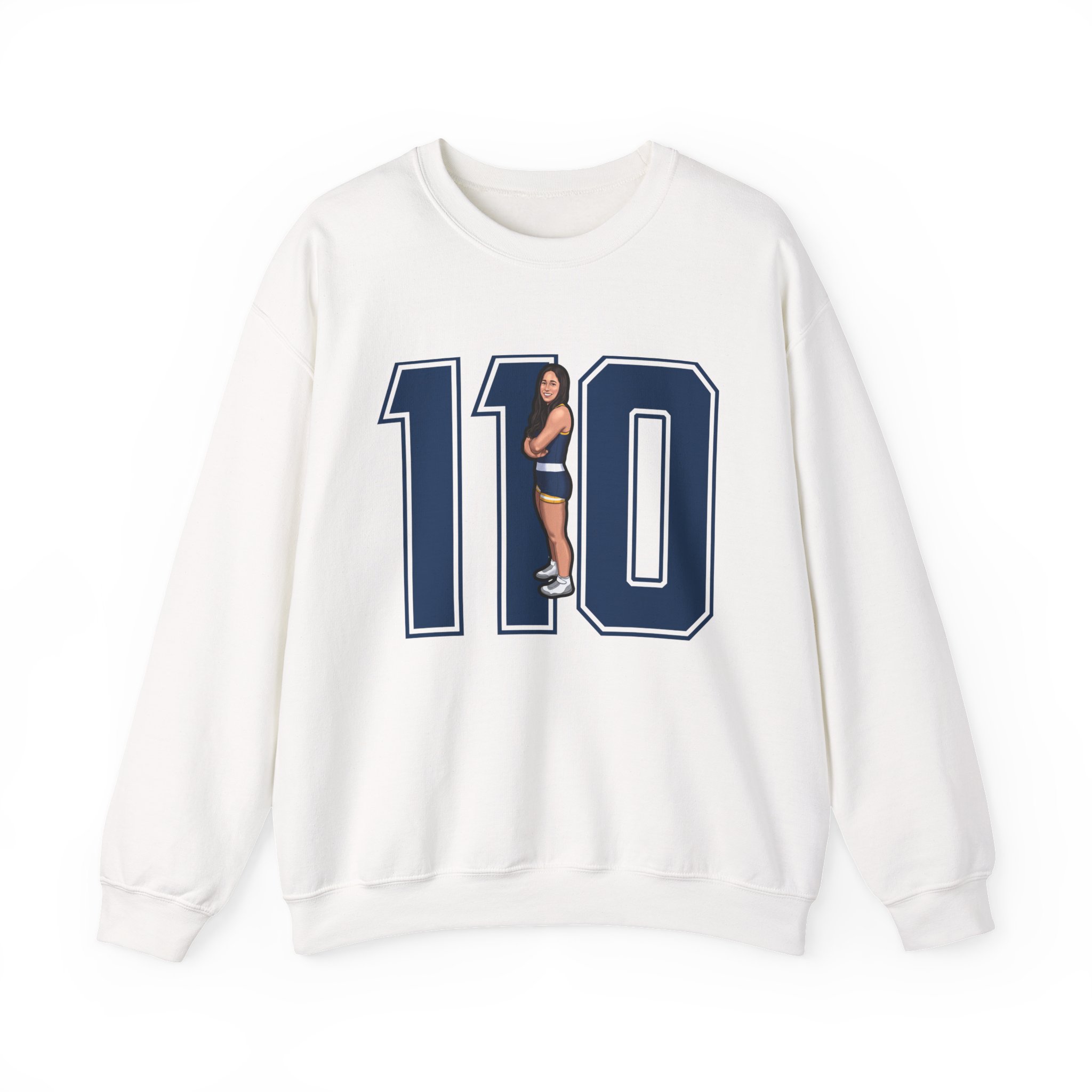 Crewneck Sweatshirt — character_number in White