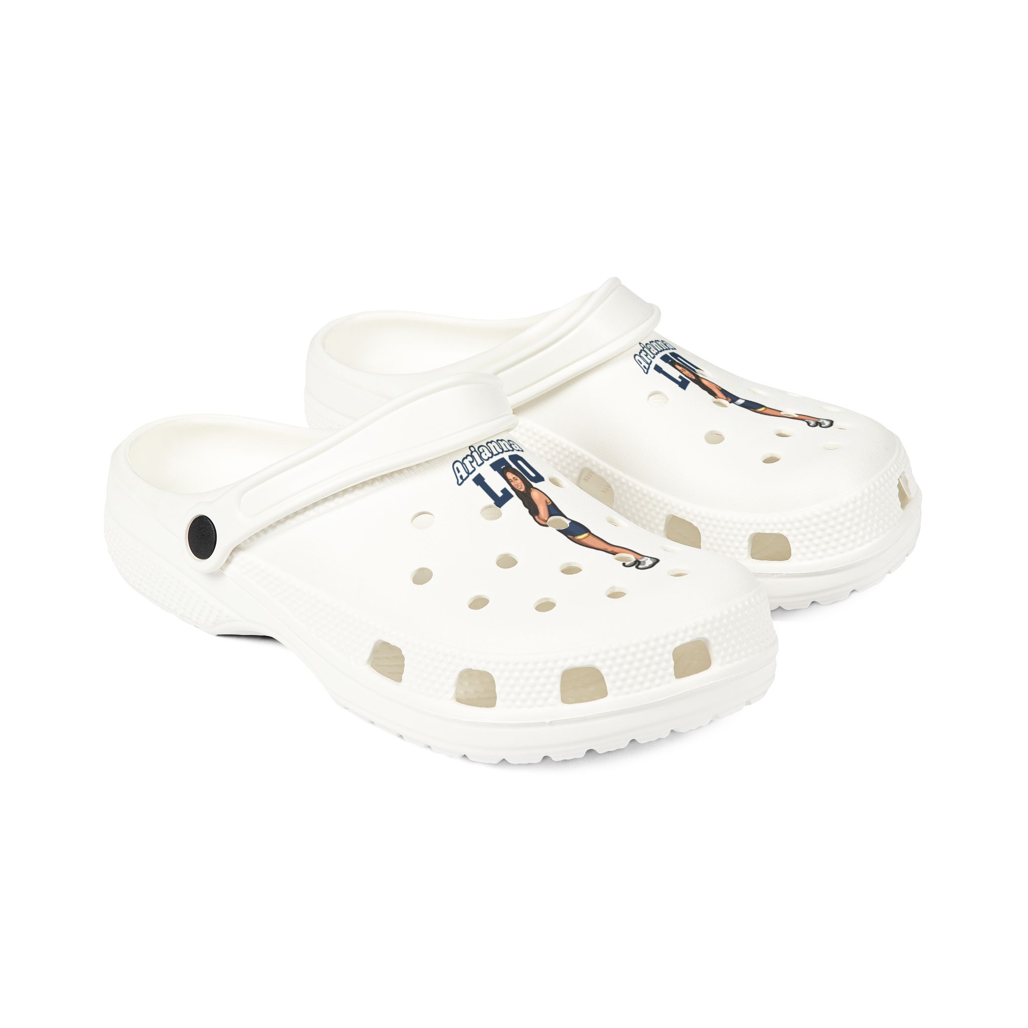 Rubber Clogs — character_name_arch in White