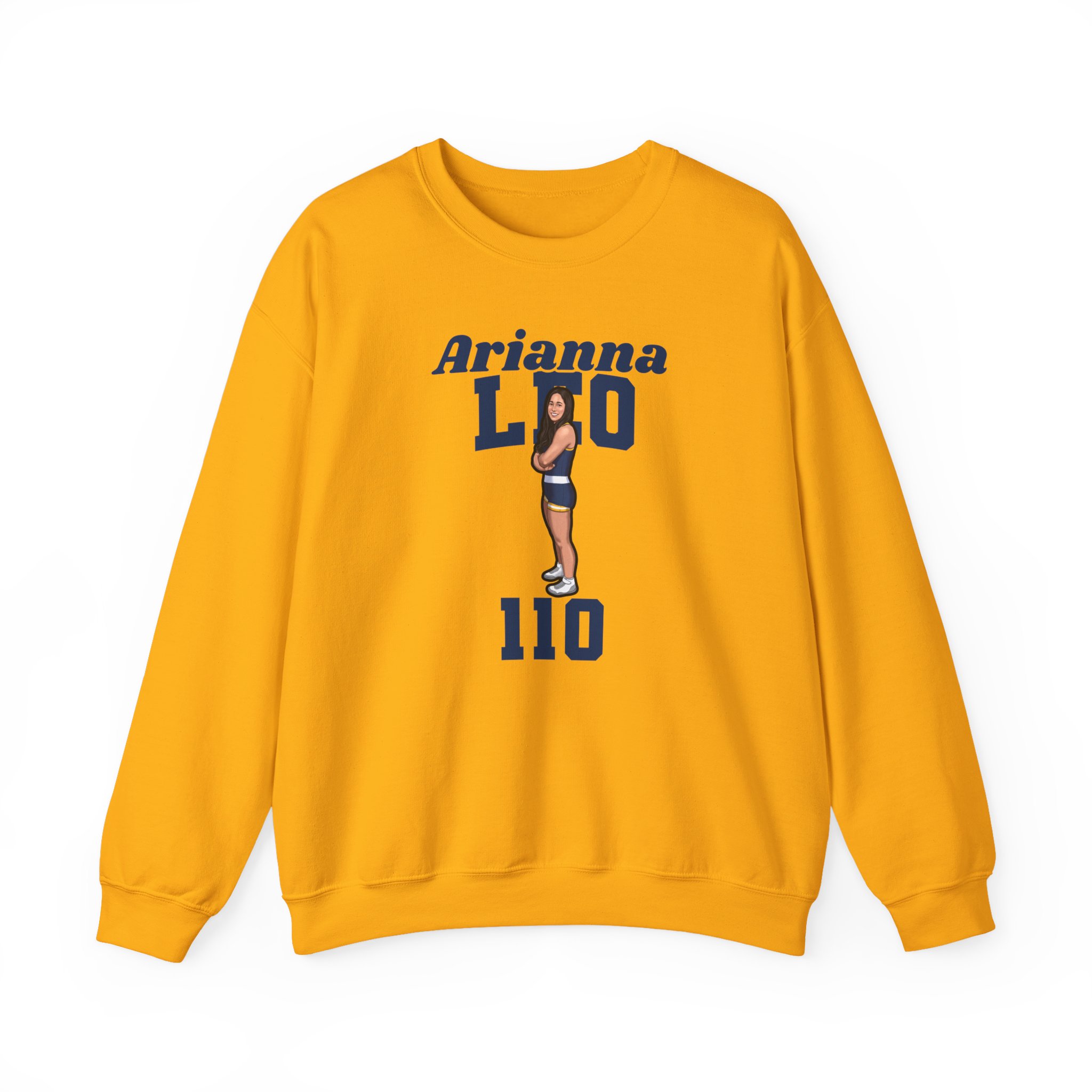 Crewneck Sweatshirt — character_signature_arch in Gold