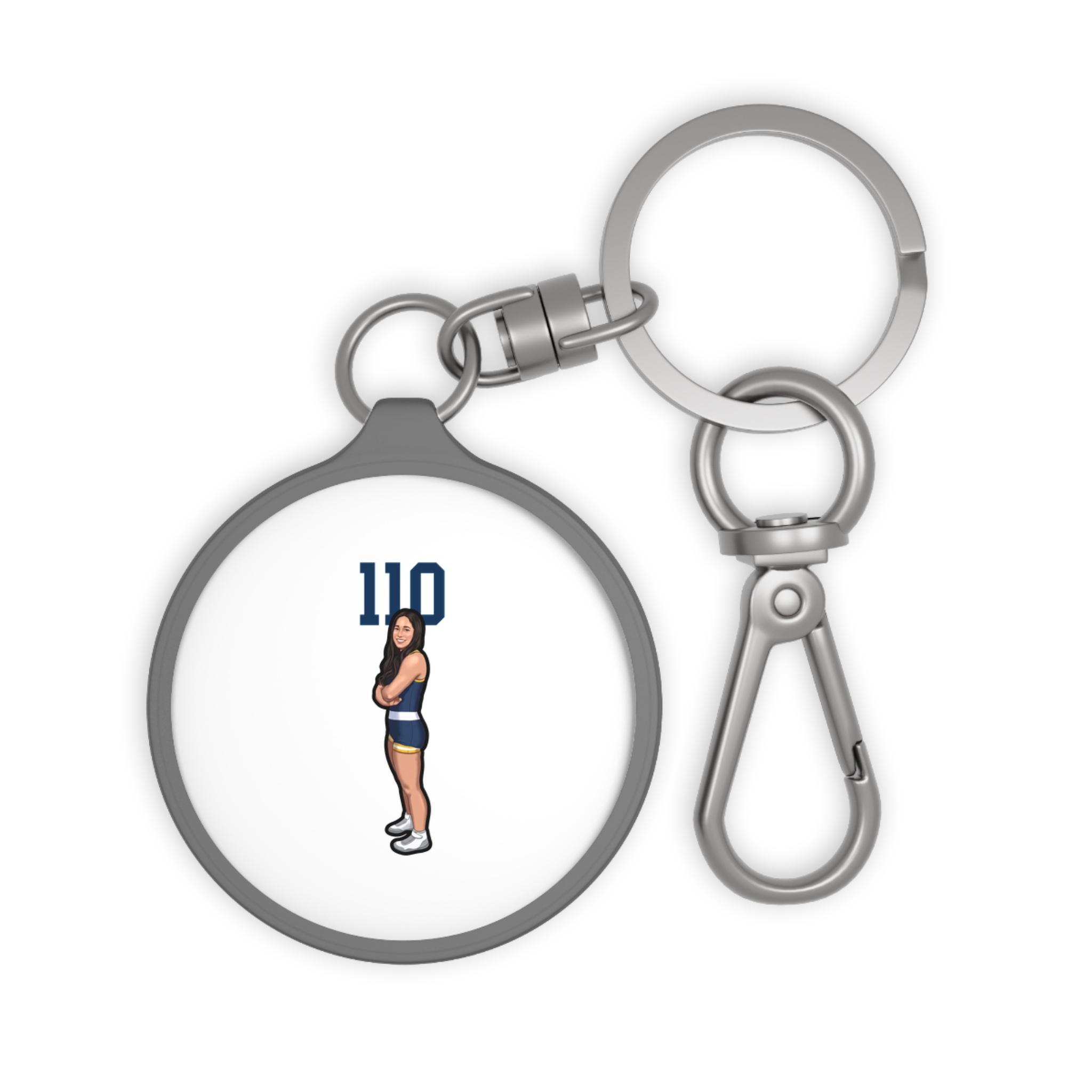 Keychain — character_number_top in Grey