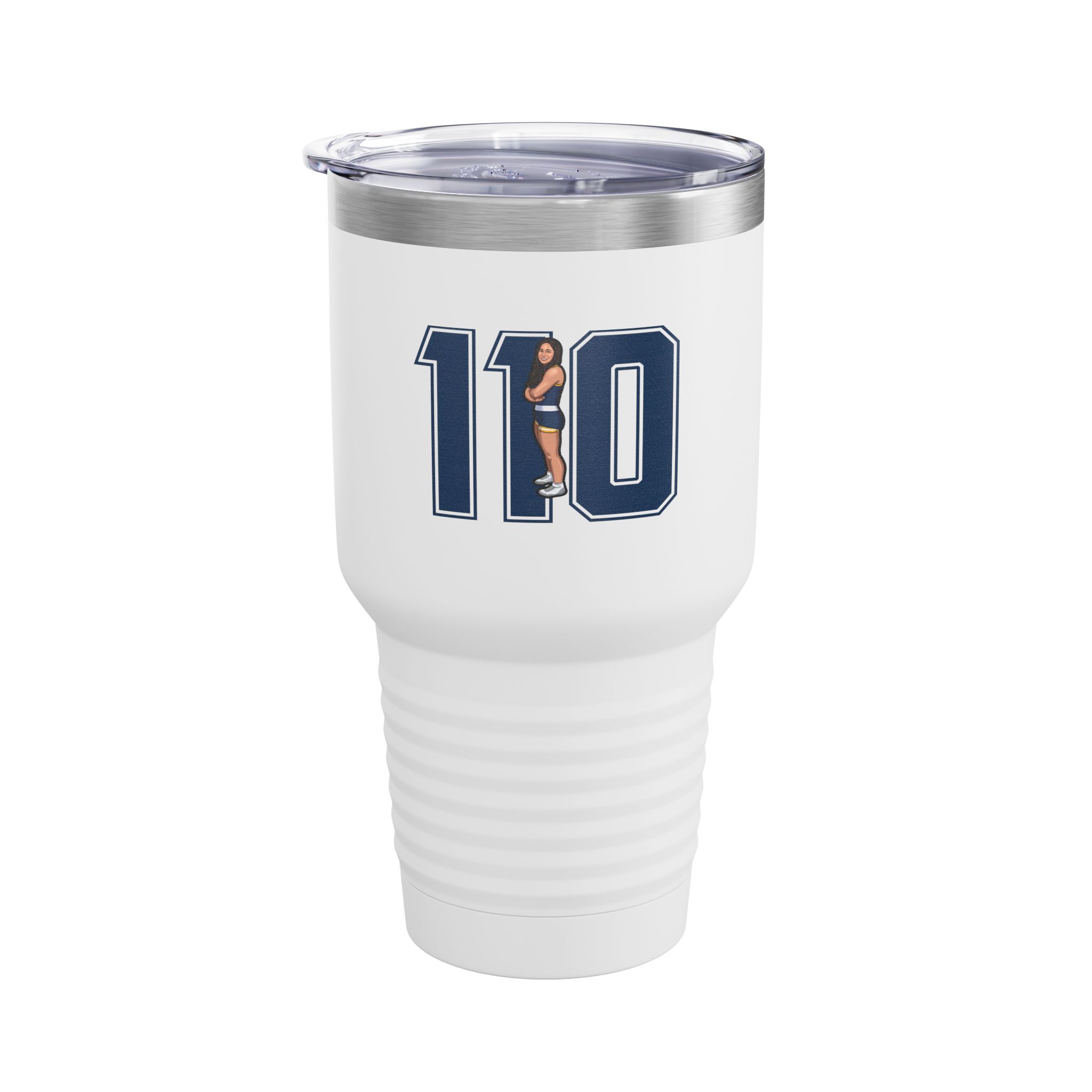 30oz Tumbler — character_number in White