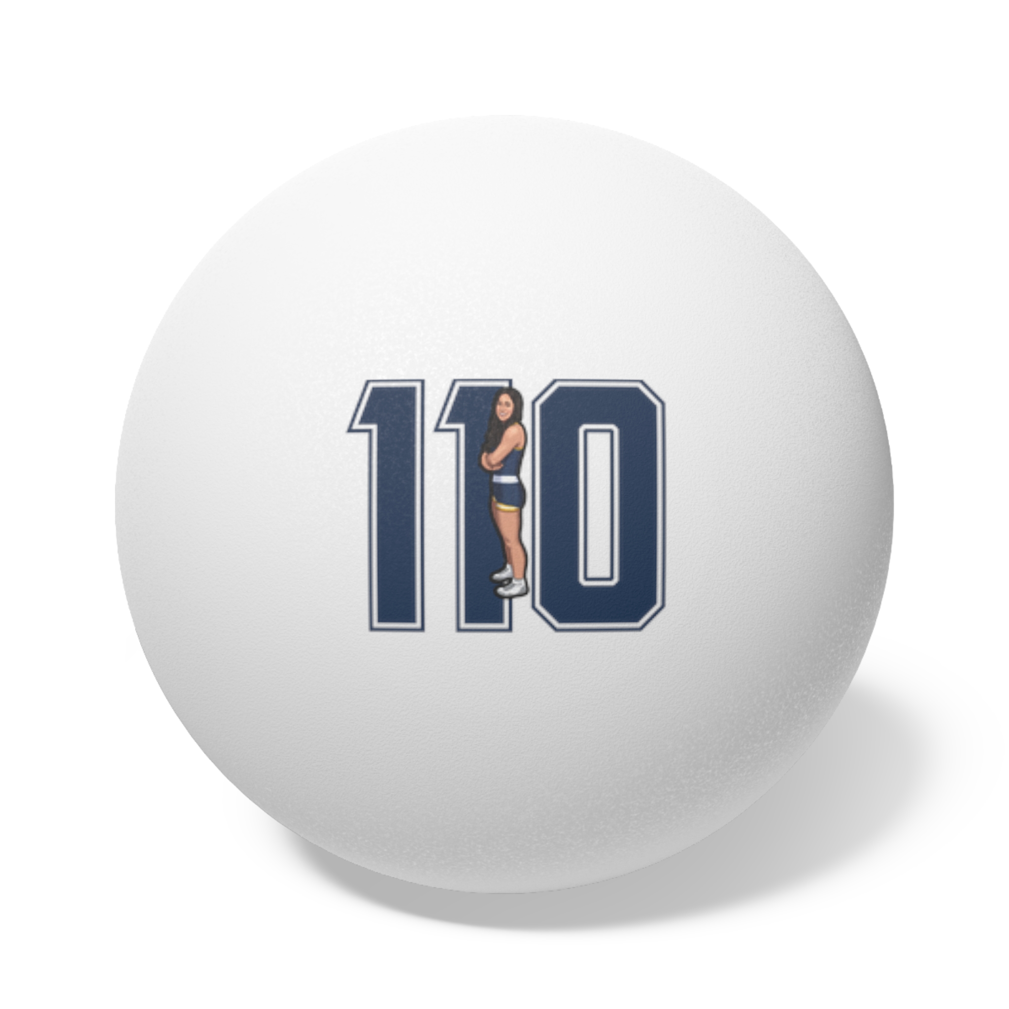 Ping Pong Balls, 6 pcs — character_number in White