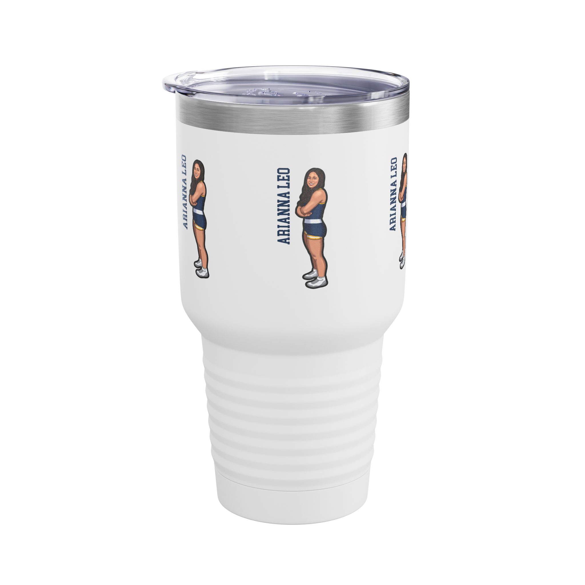 30oz Tumbler — character_name_vertical in White