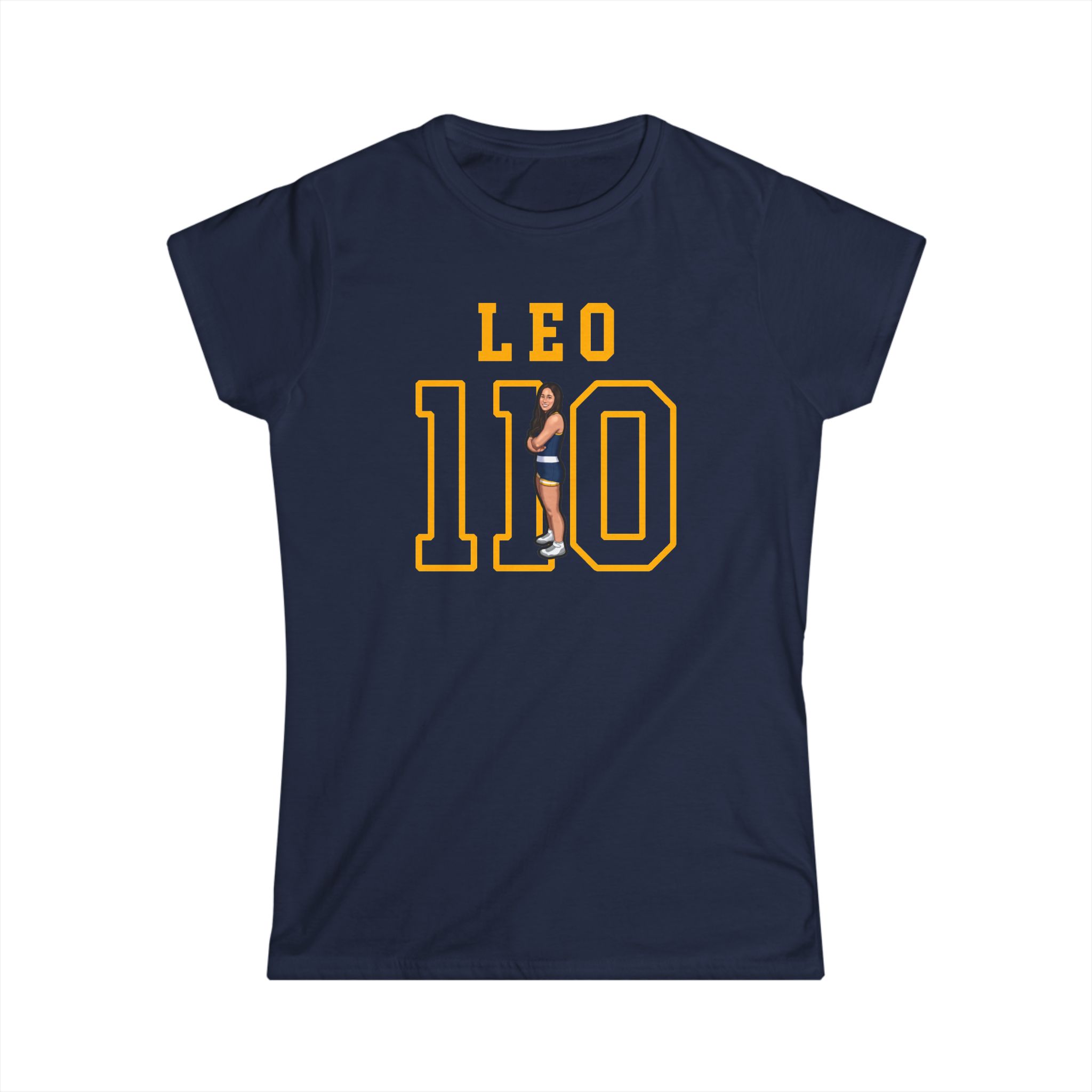 Women's Softstyle Tee — character_shirsey in Navy