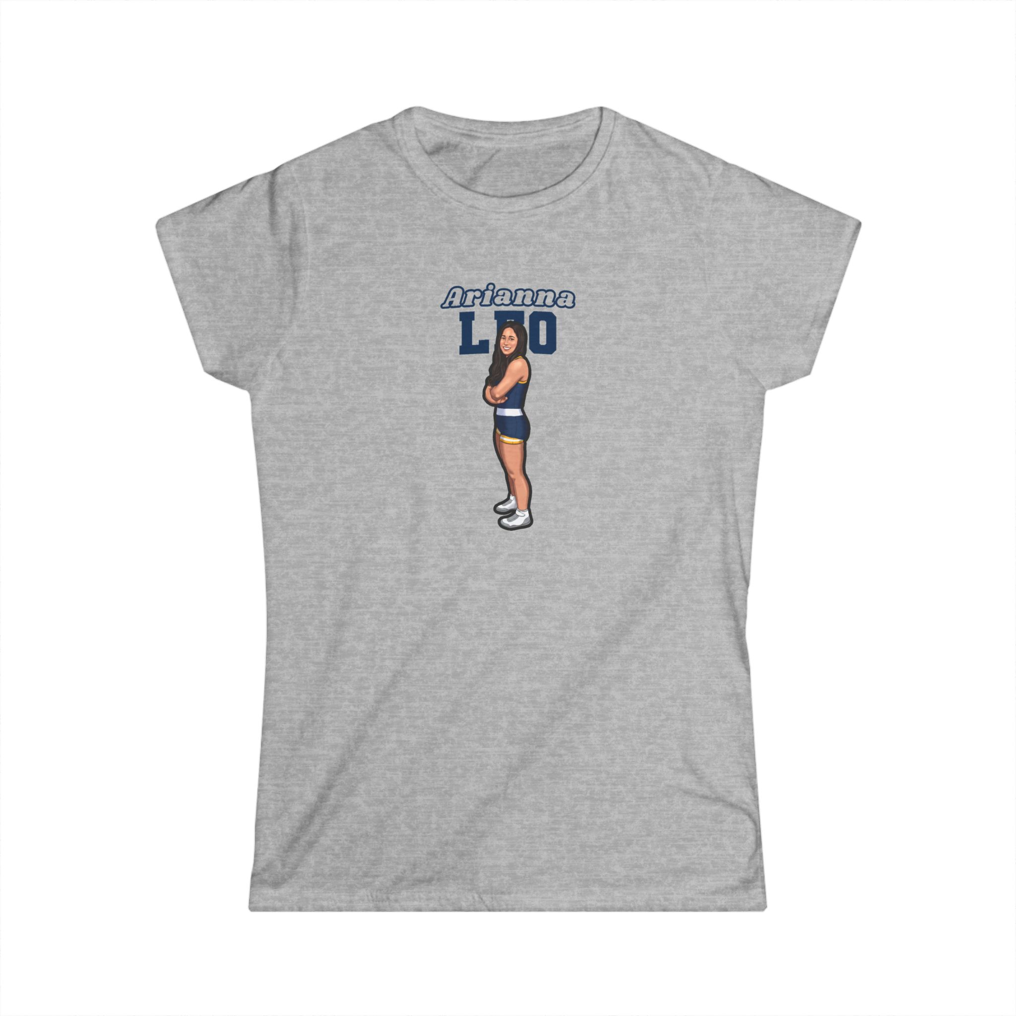 Women's Softstyle Tee — character_name_arch in Grey