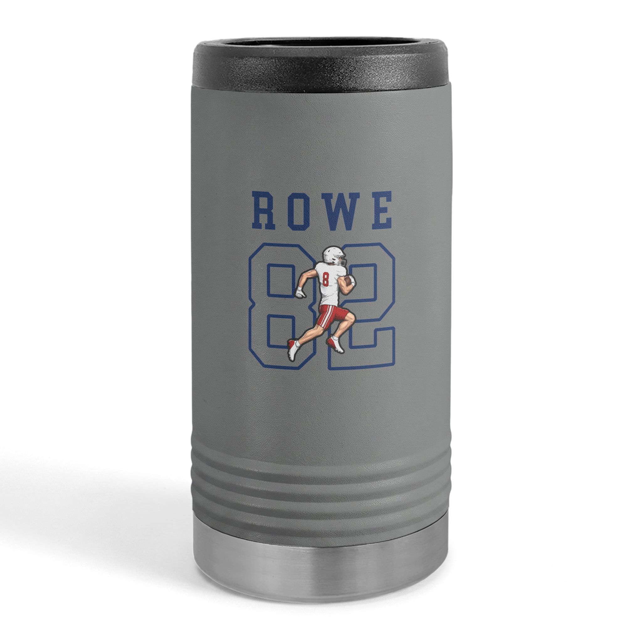 Slim Stainless Can Cooler — character_shirsey in Grey