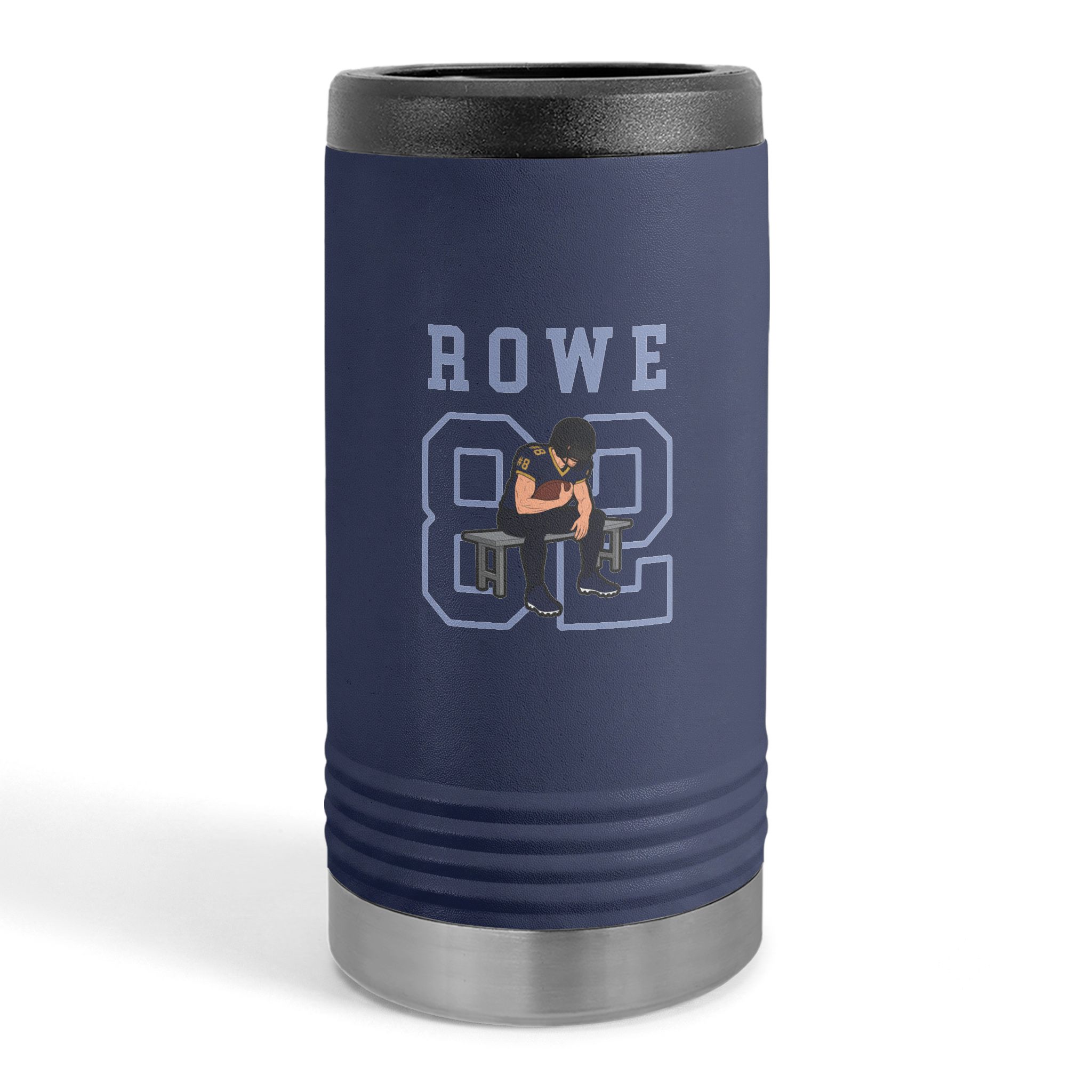 Slim Stainless Can Cooler — character_shirsey in Navy