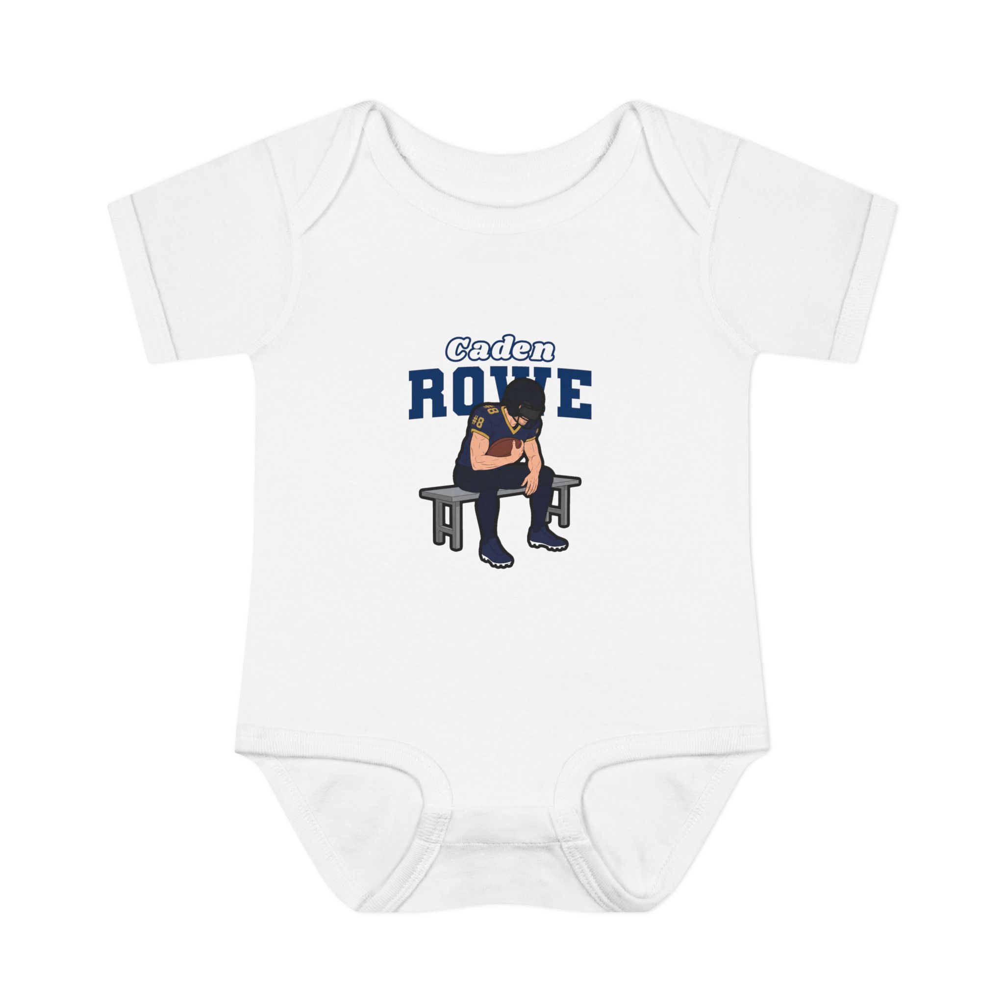 Baby Onesie — character_name_arch in White