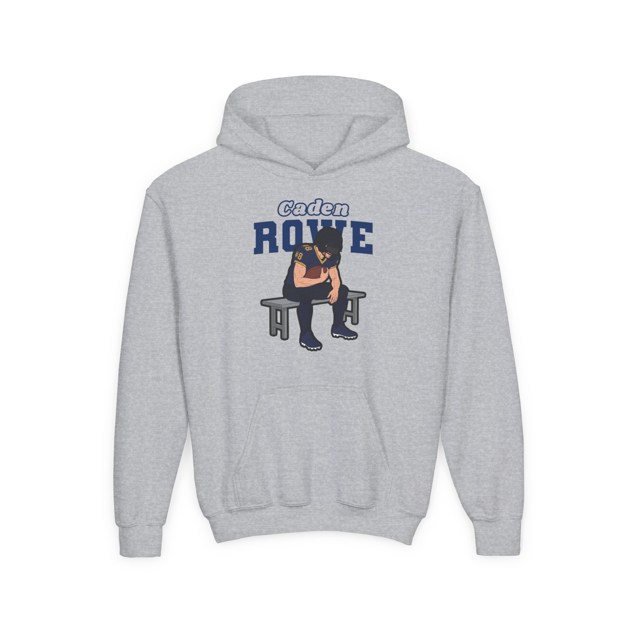 Youth Hoodie — character_name_arch in Grey