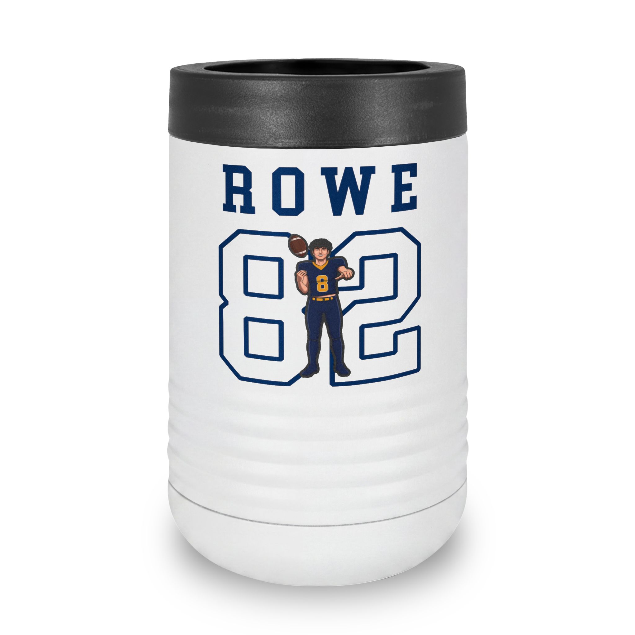 Stainless Can Cooler — character_shirsey in White