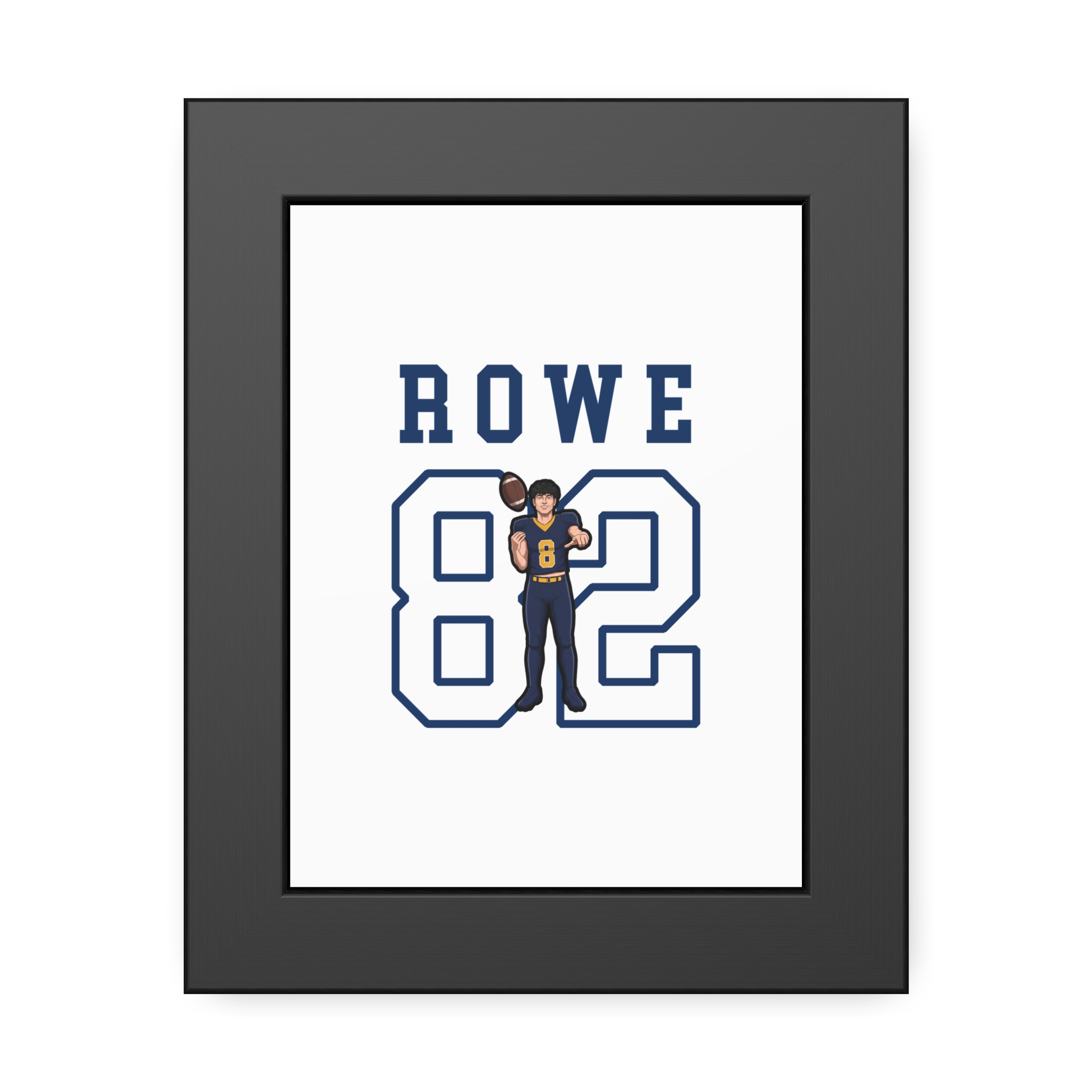 Framed Poster — character_shirsey in Black