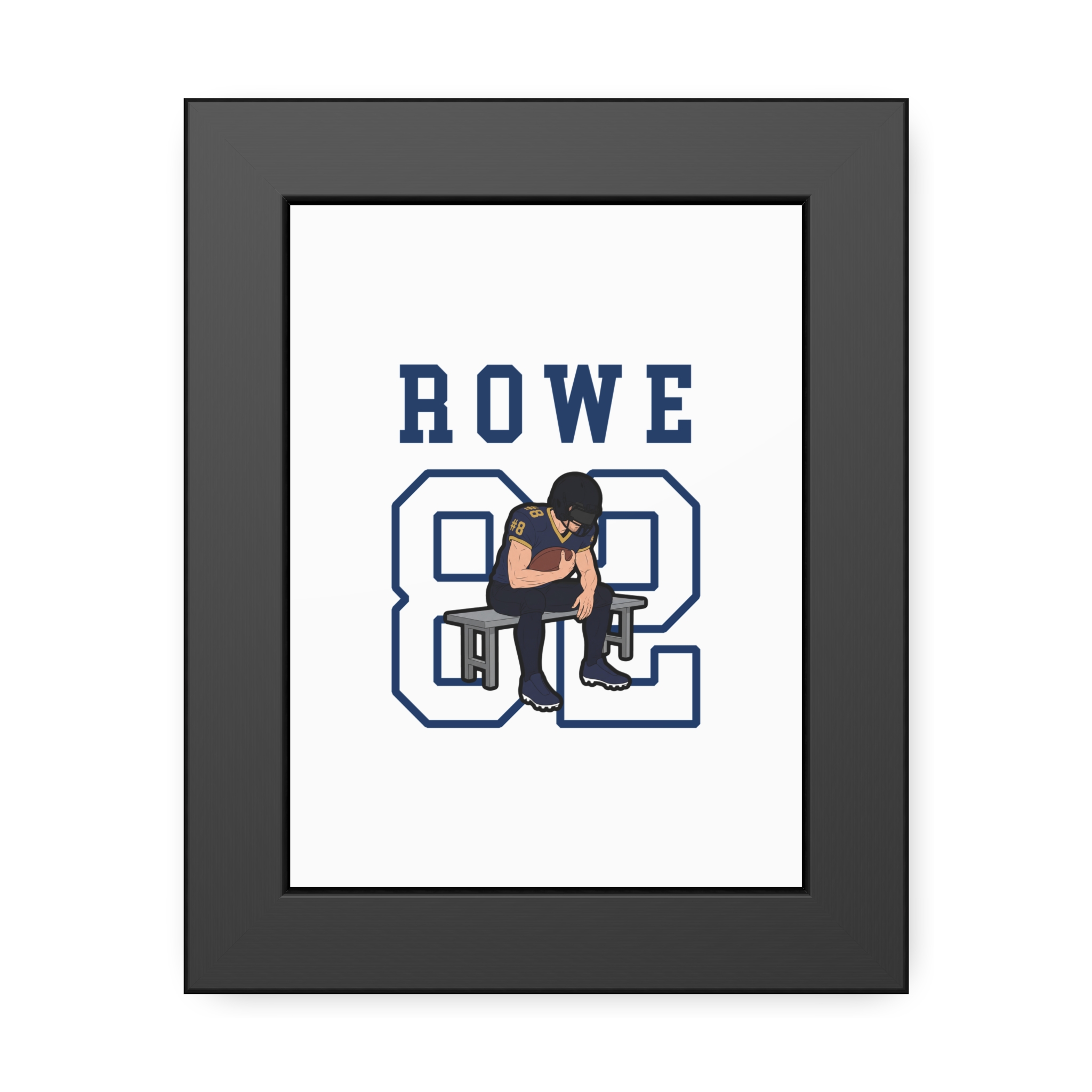 Framed Poster — character_shirsey in Black