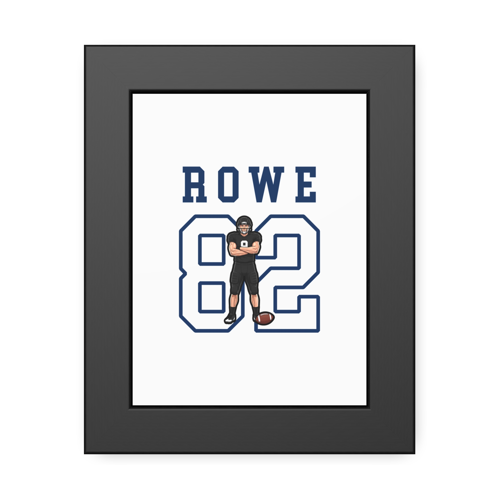 Framed Poster — character_shirsey in Black